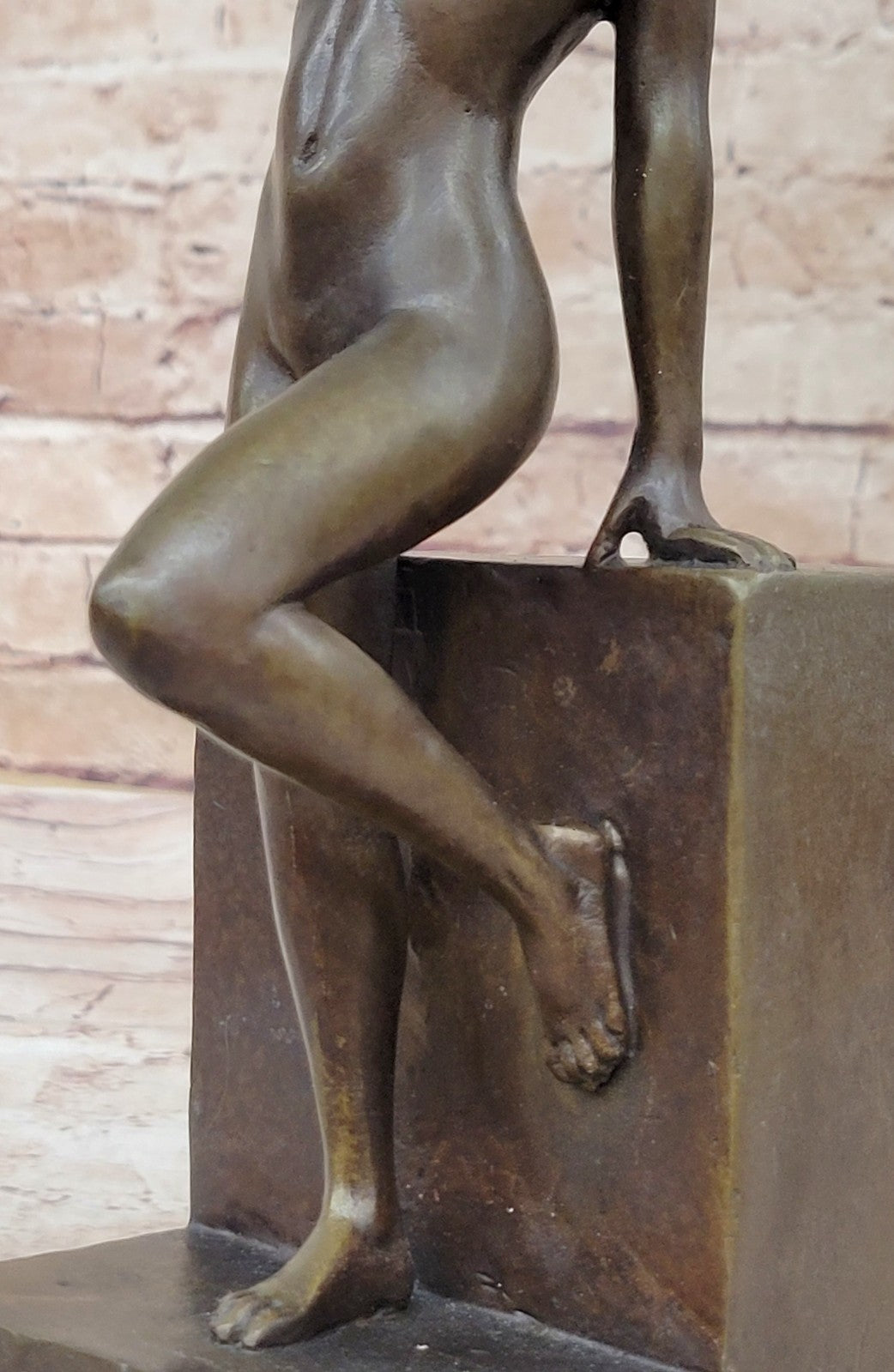 Handcrafted bronze sculpture SALE Hot Deco Art Erotic Girl Nude Original Signed