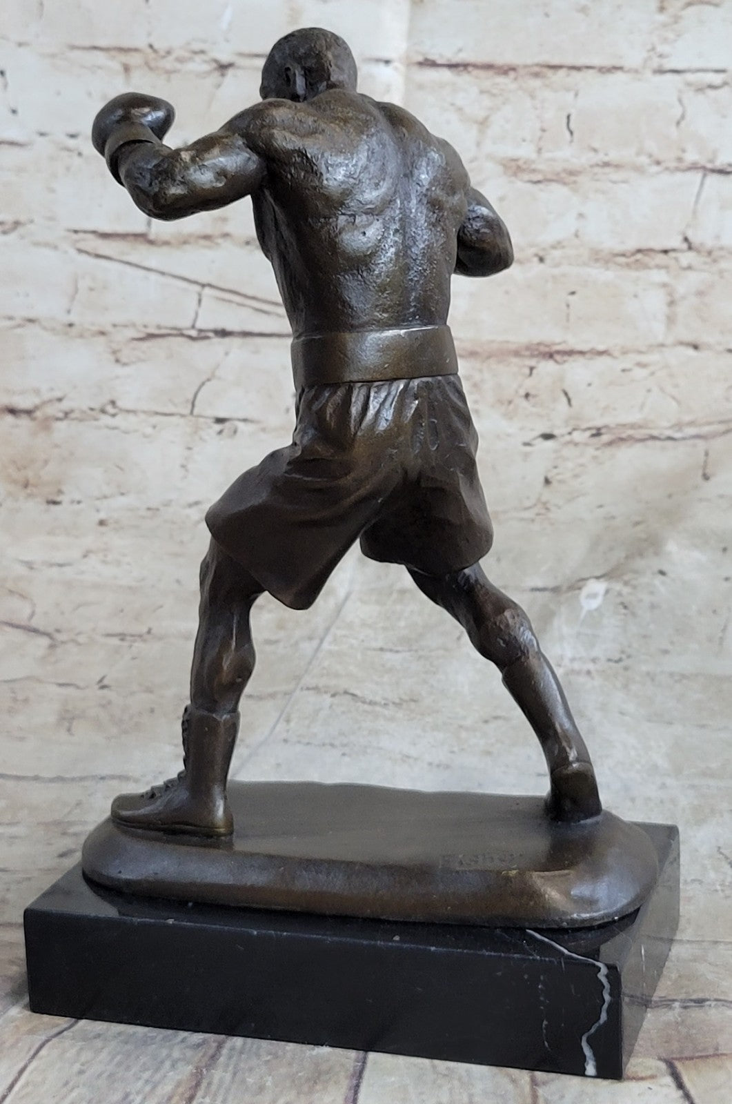 Handcrafted bronze sculpture SALE Dec Base Marble Boxer Champ Boxing Tyson Mike