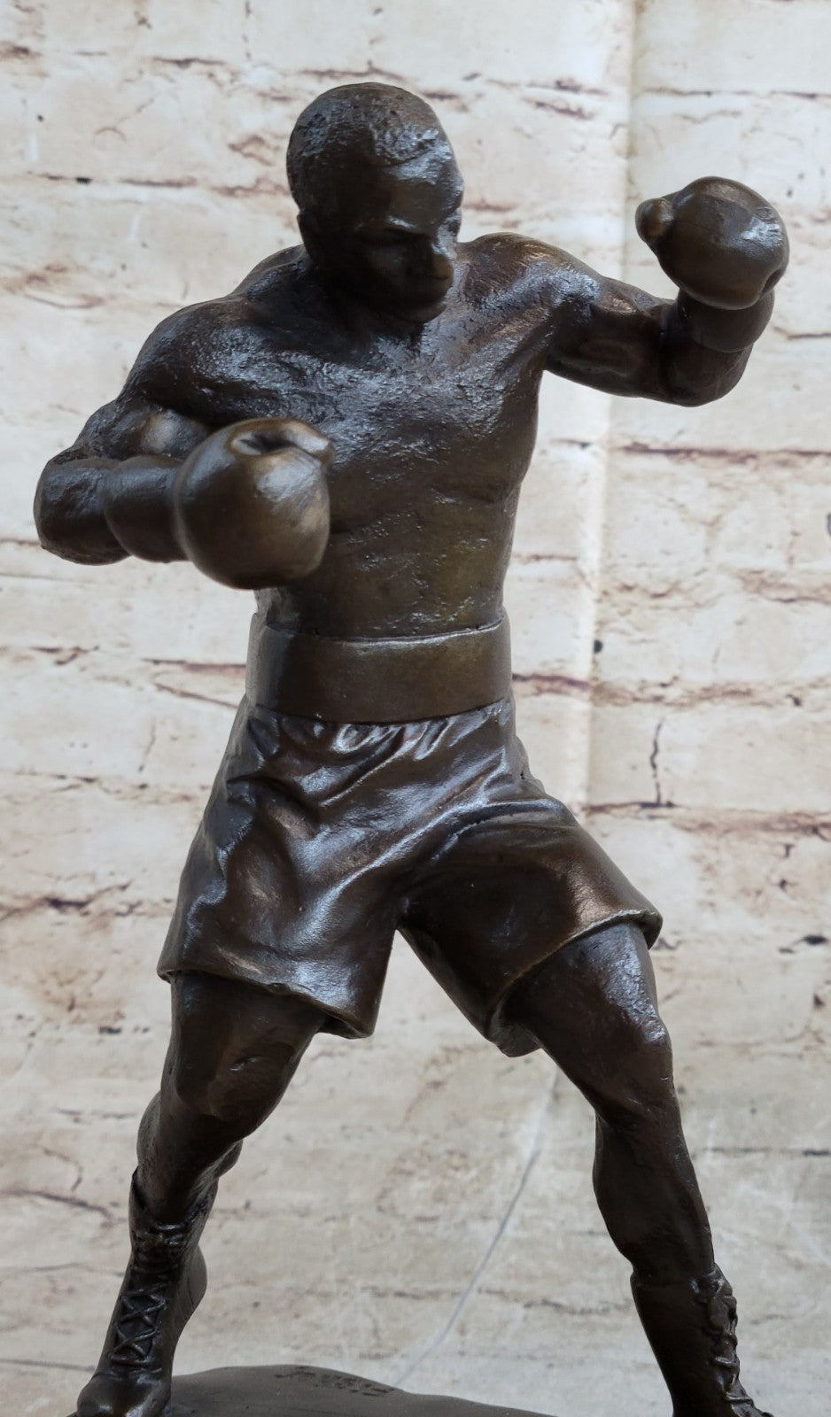 Handcrafted bronze sculpture SALE Dec Base Marble Boxer Champ Boxing Tyson Mike