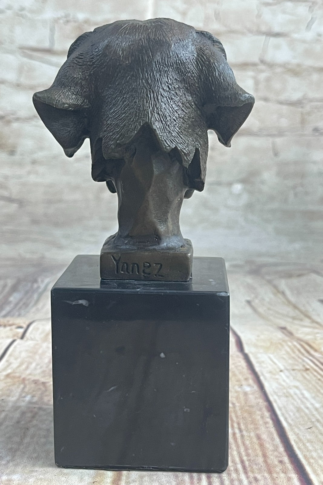 Handcrafted bronze sculpture SALE Book Base Marble Bust Head Retriever Labrador