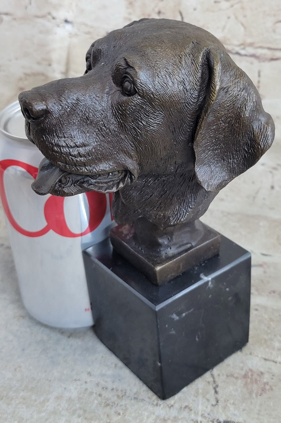Water Dogs Black Yellow Chocolate Labrador Marble Bronze Sculpture Figure Sale