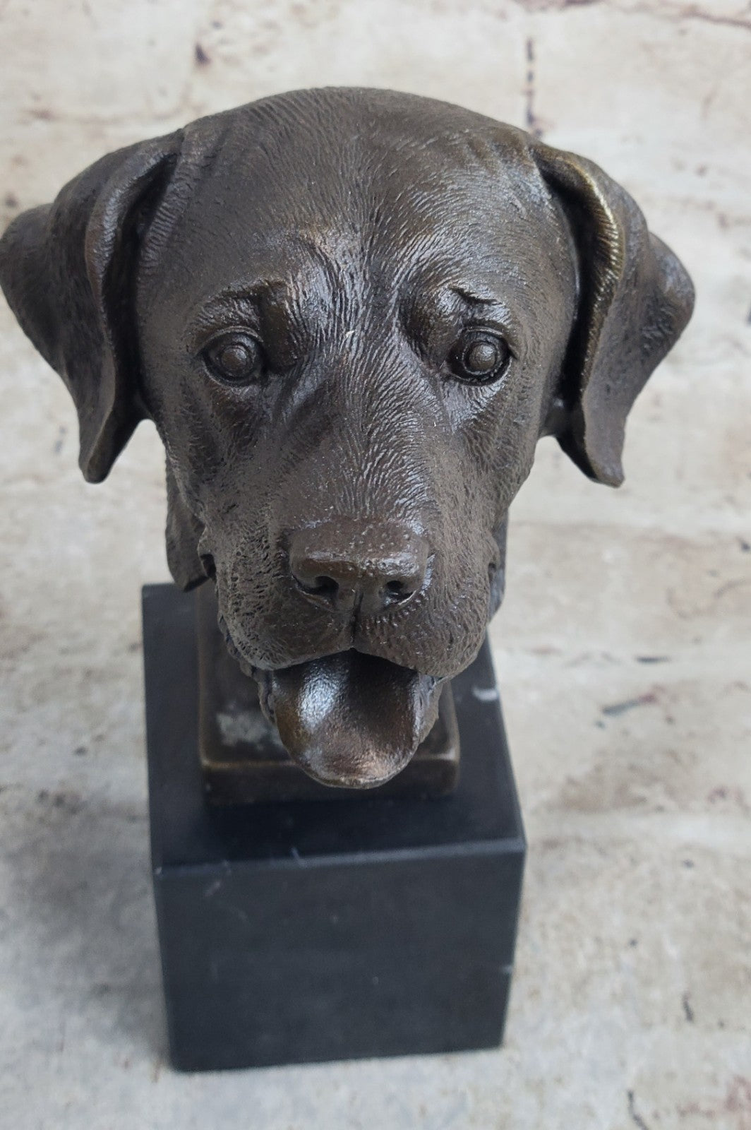 Water Dogs Black Yellow Chocolate Labrador Marble Bronze Sculpture Figure Sale