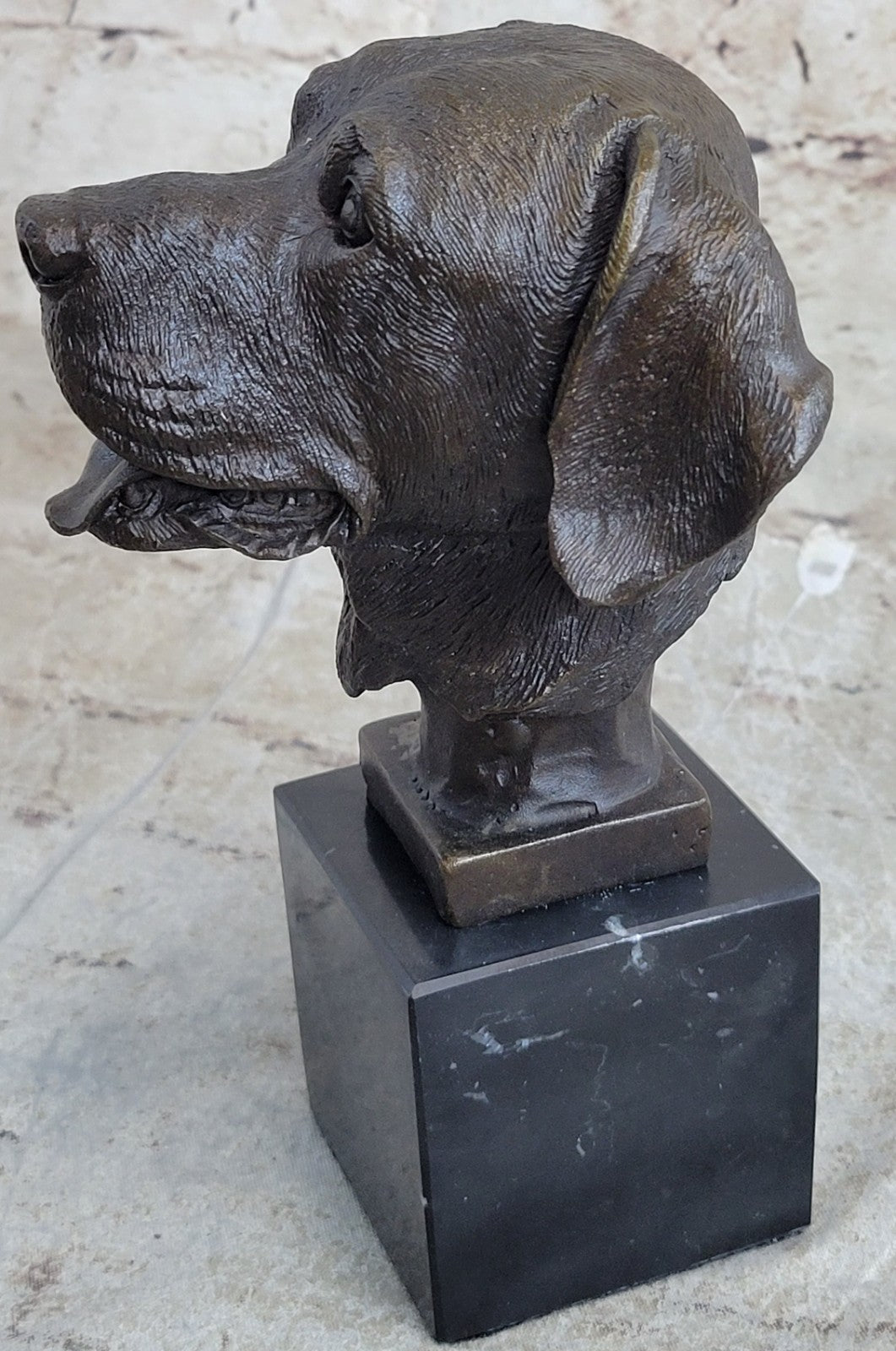 Water Dogs Black Yellow Chocolate Labrador Marble Bronze Sculpture Figure Sale