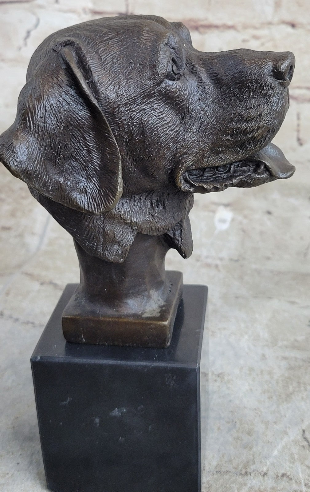 Water Dogs Black Yellow Chocolate Labrador Marble Bronze Sculpture Figure Sale