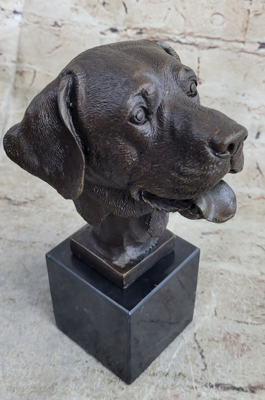 Water Dogs Black Yellow Chocolate Labrador Marble Bronze Sculpture Figure Sale