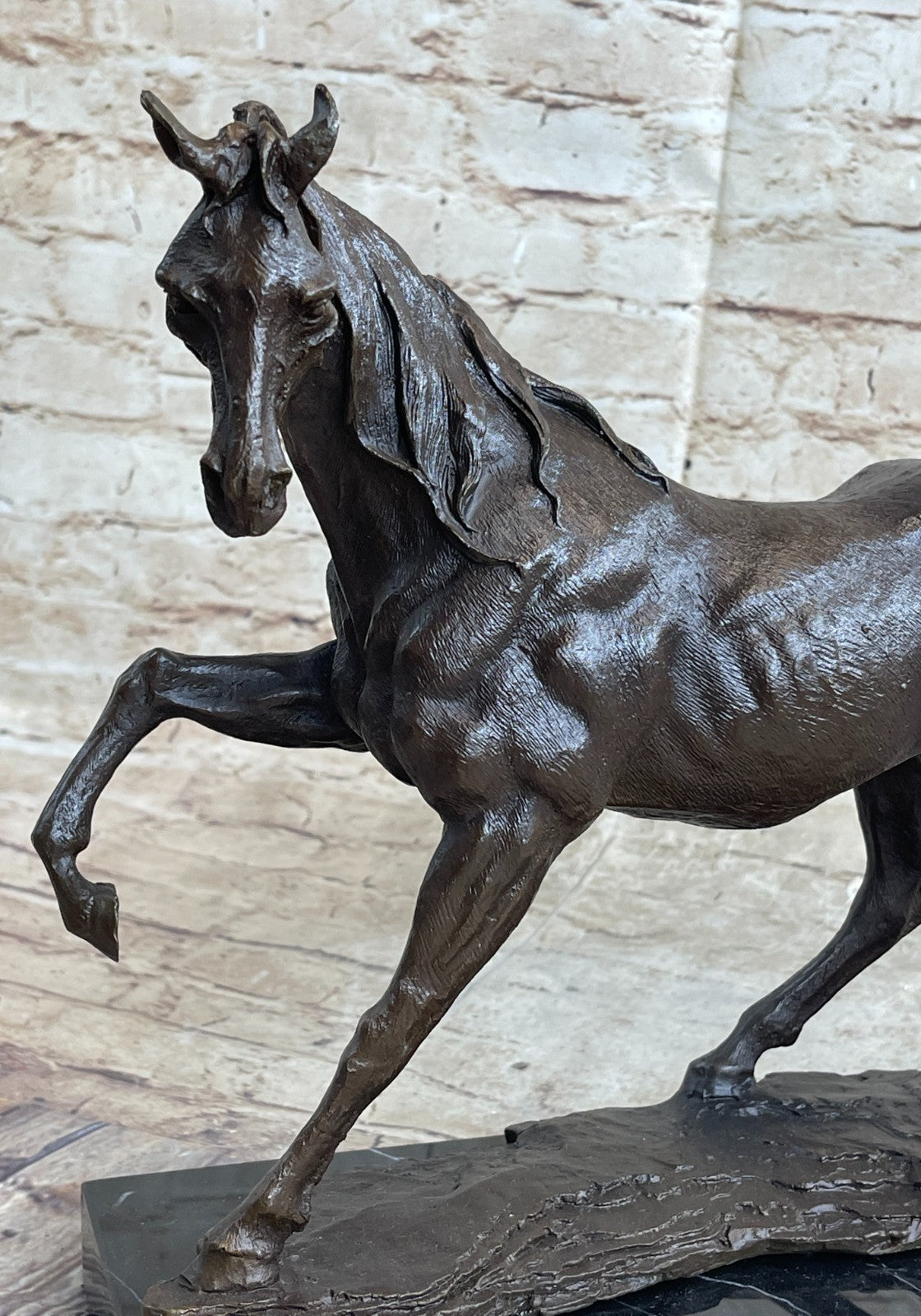 Signed Bronze Arabian Horse Lovers Stallion Sculpture Statue Equestrian