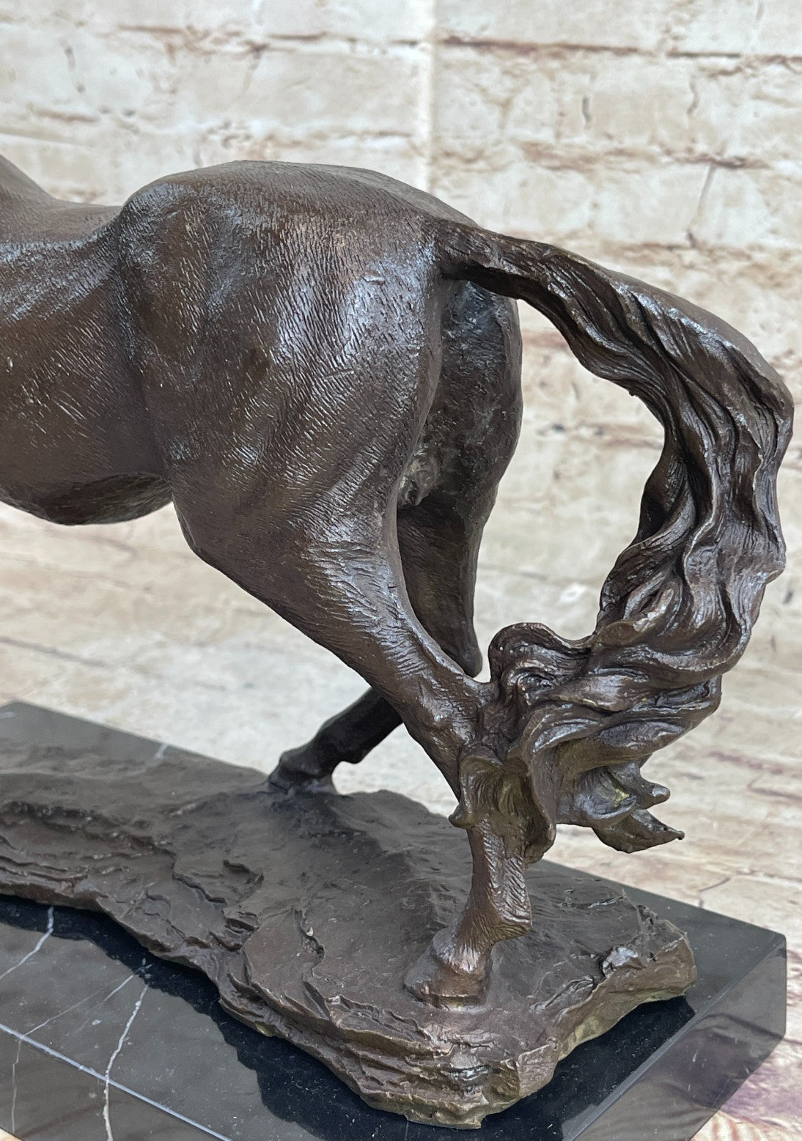 Signed Bronze Arabian Horse Lovers Stallion Sculpture Statue Equestrian