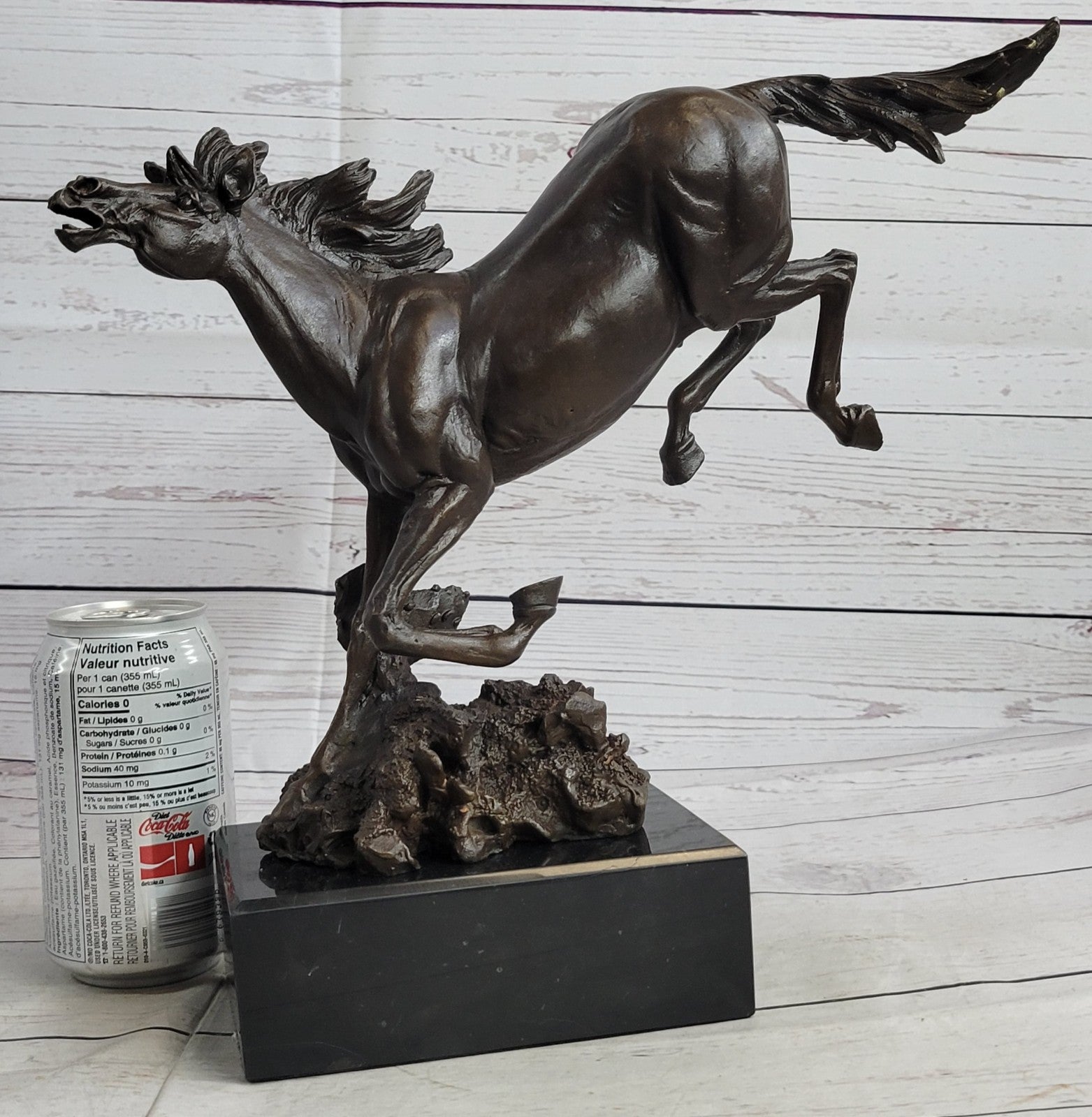 Art Deco Book End Rambunctious Stallion Horse Bronze Sculpture Statue Figure