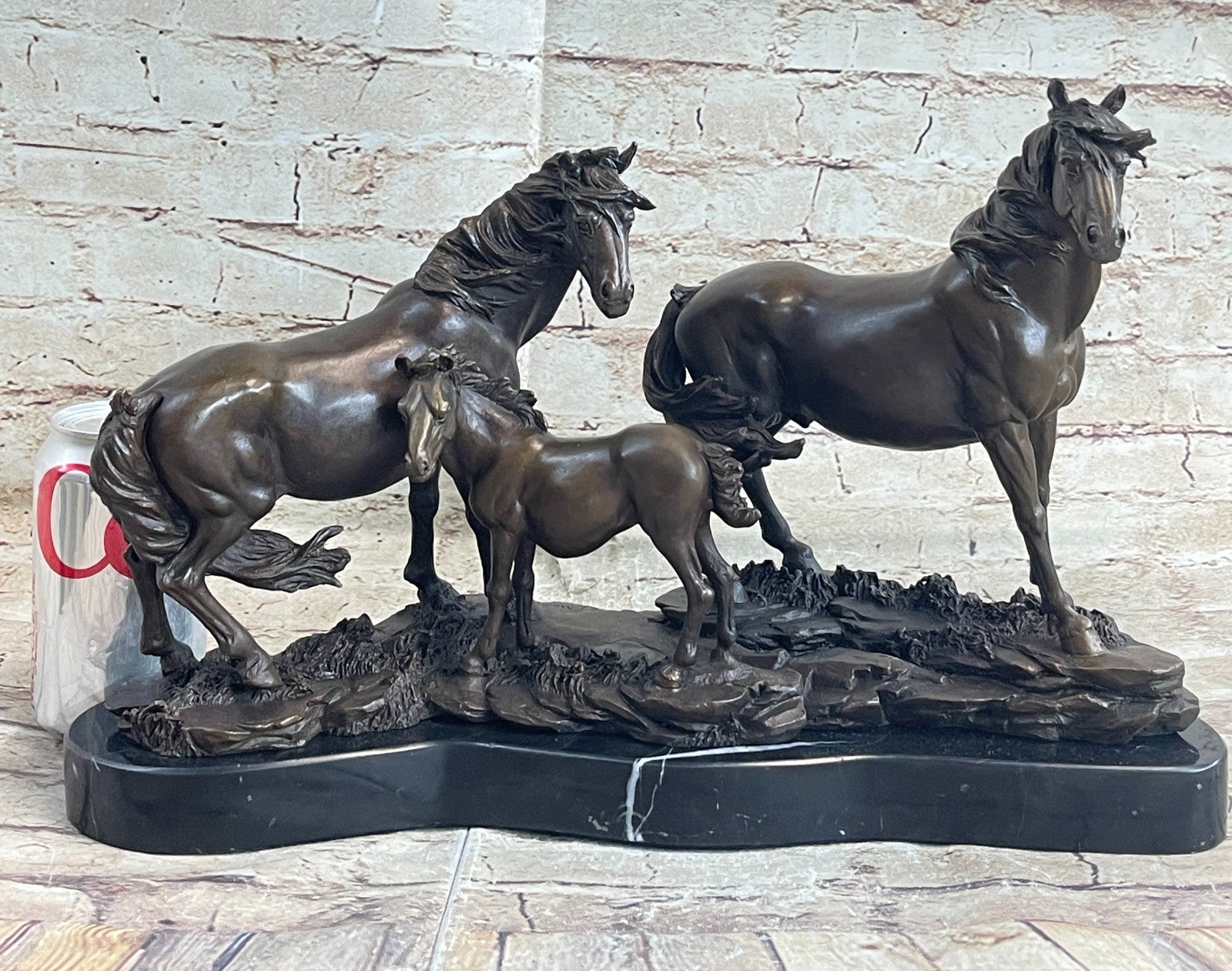 Sehr schöne Bronze Skulptur 3 Wildpferde Pierre Jules Mene! signiert Statue Sale