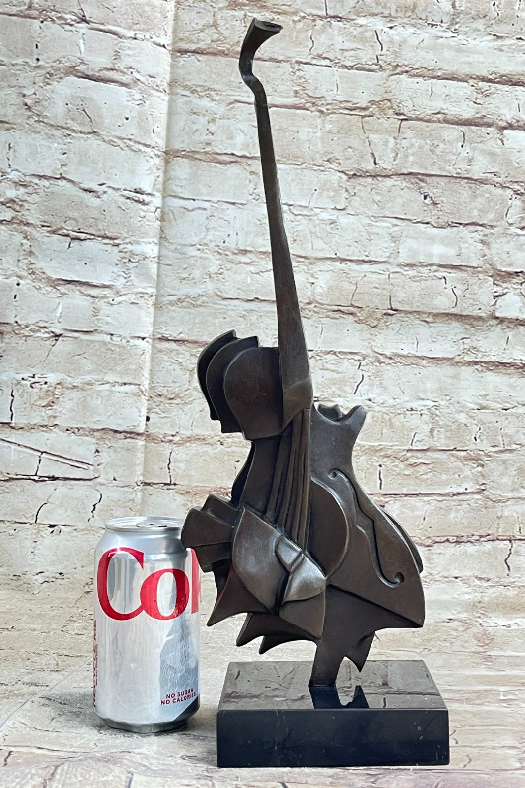 Stunning Picaso Dali Gia Abstract Guitar Home Decor Bronze Sculpture Marble Base