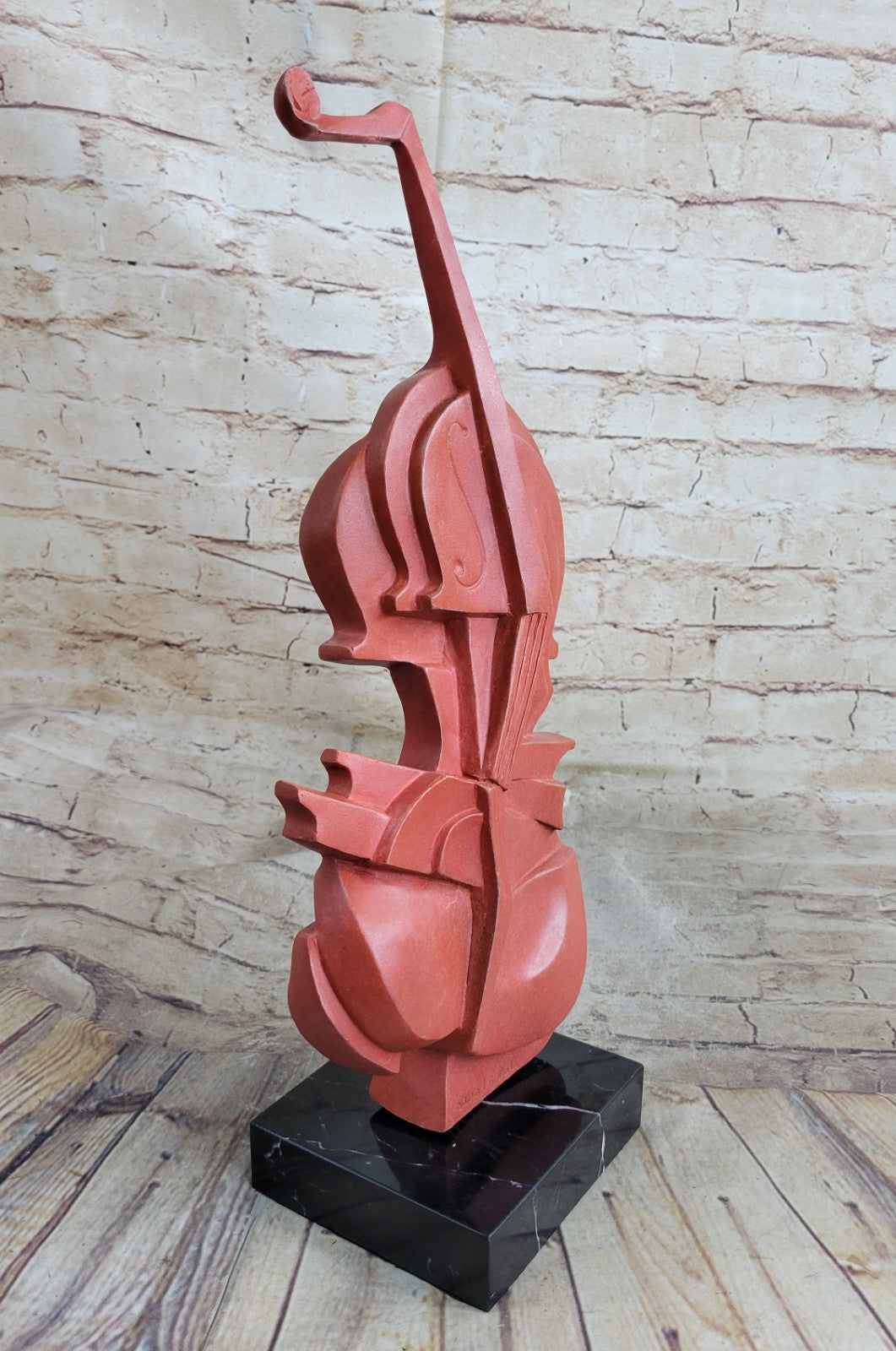 Modern Art Dali Guitar Music Cello Harmony Straddle Hot Cast Classic Bronze Lrg
