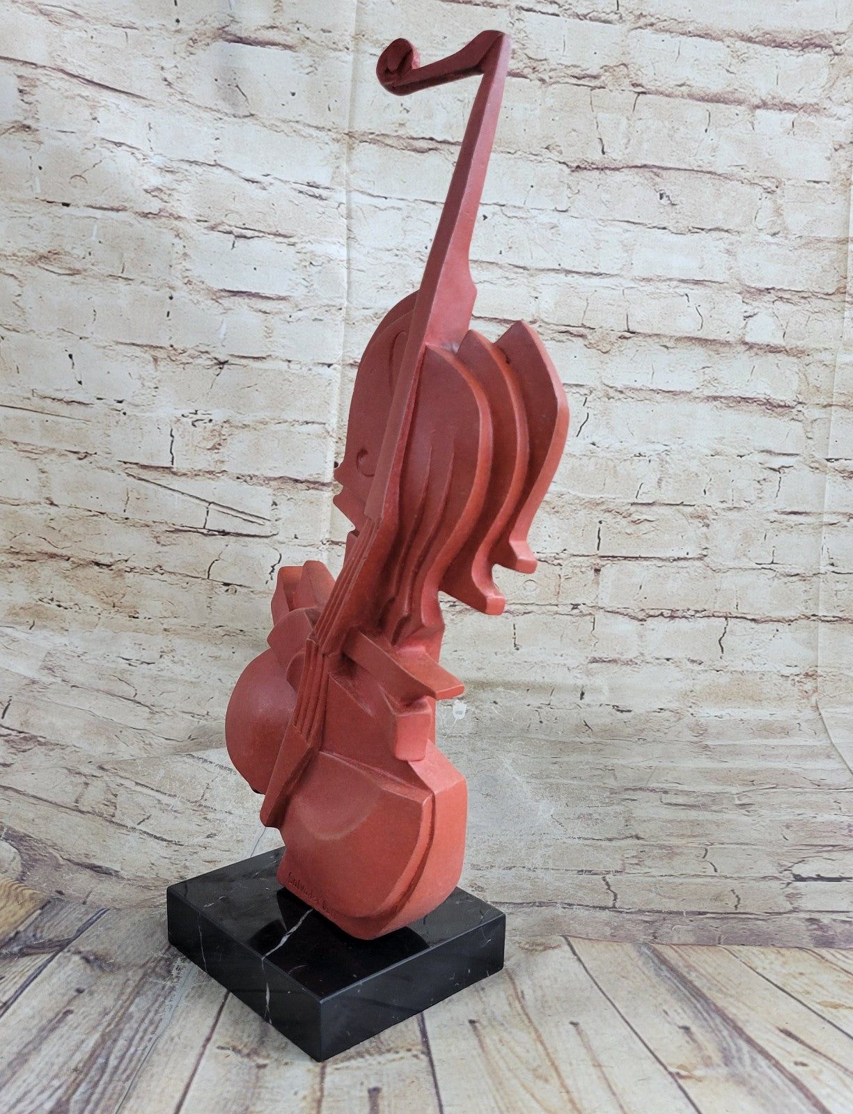 Modern Art Dali Guitar Music Cello Harmony Straddle Hot Cast Classic Bronze Lrg