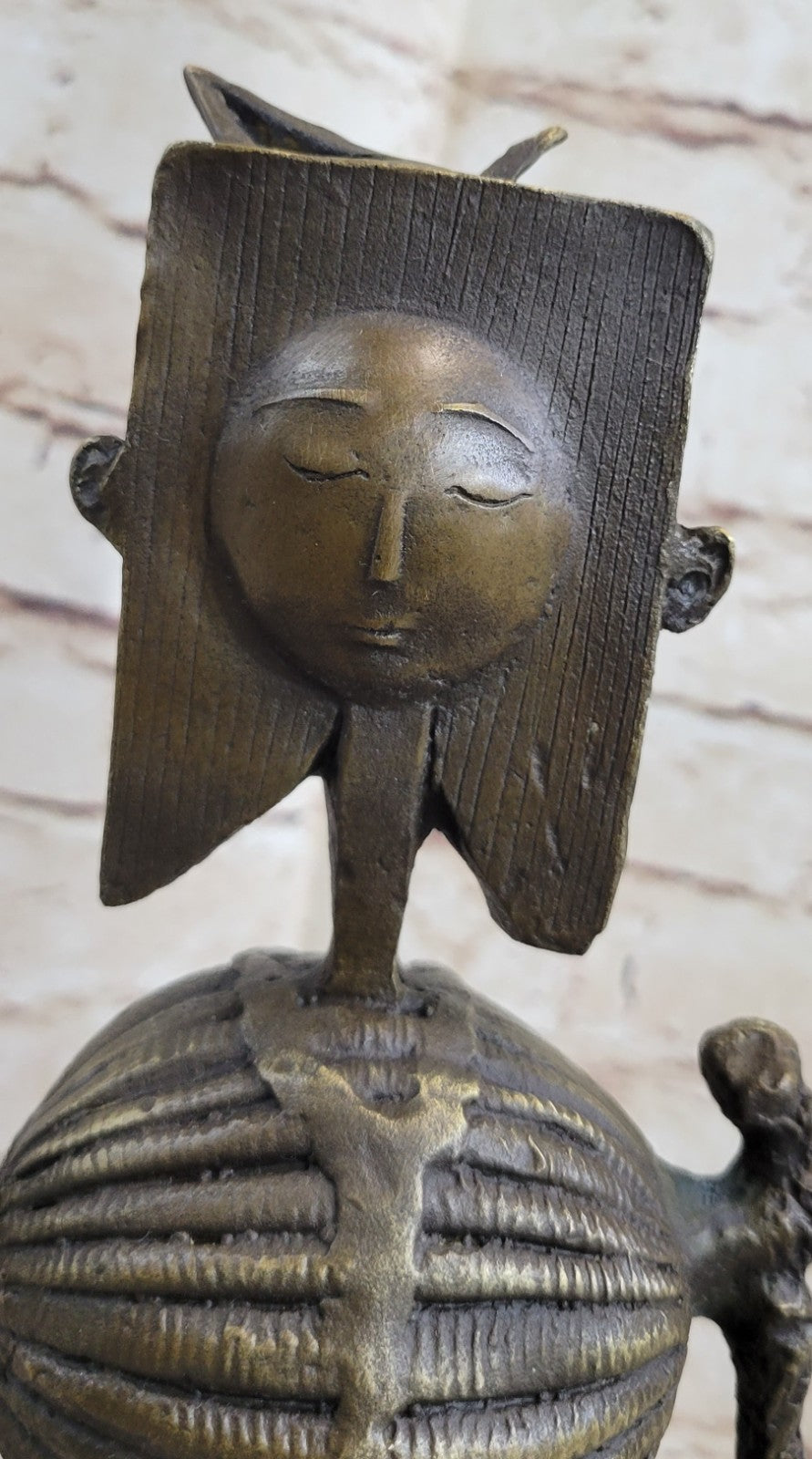 Pablo Picasso Little Sunshine Bronze Sculpture Marble Base Figurine Figure Decor