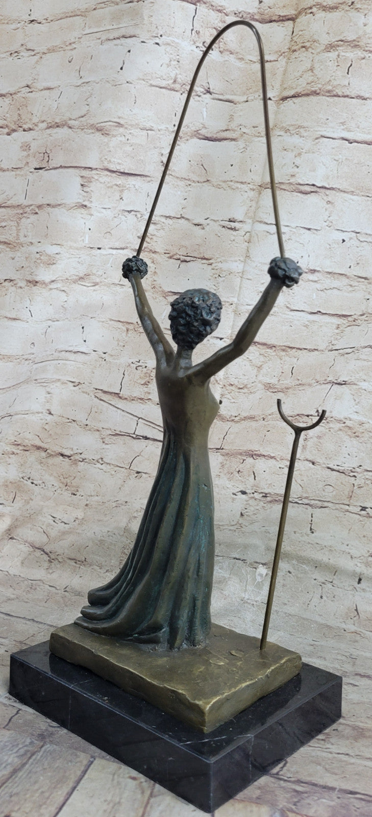 Handcrafted Alice in Wonderland - Salvador Dali (Solid Bronze Lost Wax Process Sculpture)
