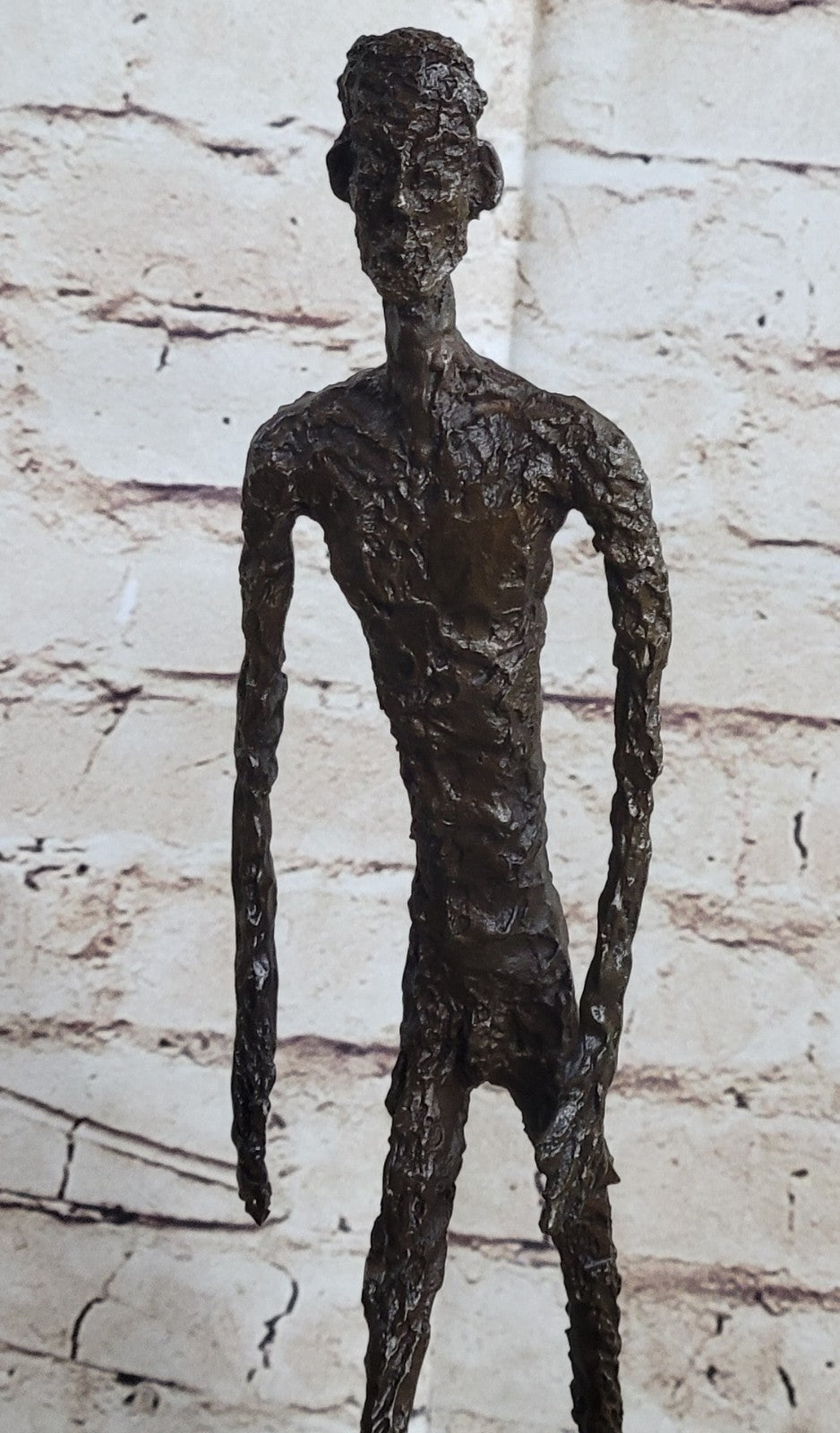 Modern Art Deco Walking Male Stick Bronze Figurine Hot Cast Home Decor Statue