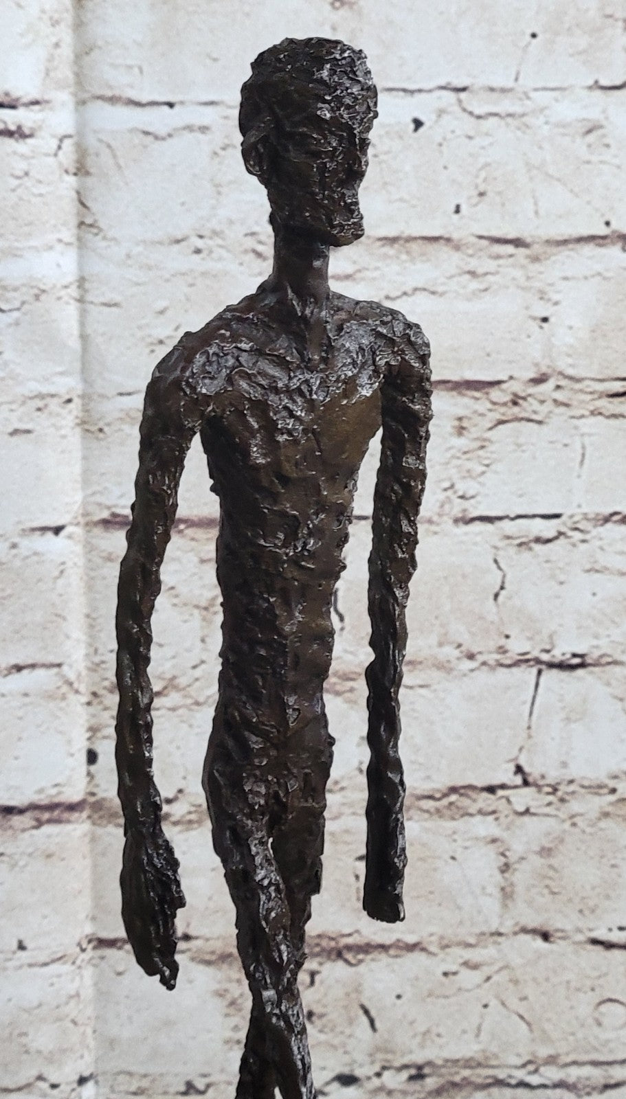 Modern Art Deco Walking Male Stick Bronze Figurine Hot Cast Home Decor Statue