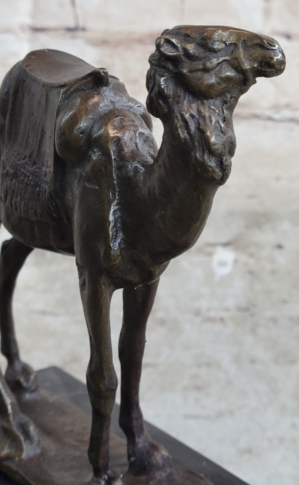 Handcrafted bronze sculpture SALE Marble Deco Art Desert Journey Camel Figurine