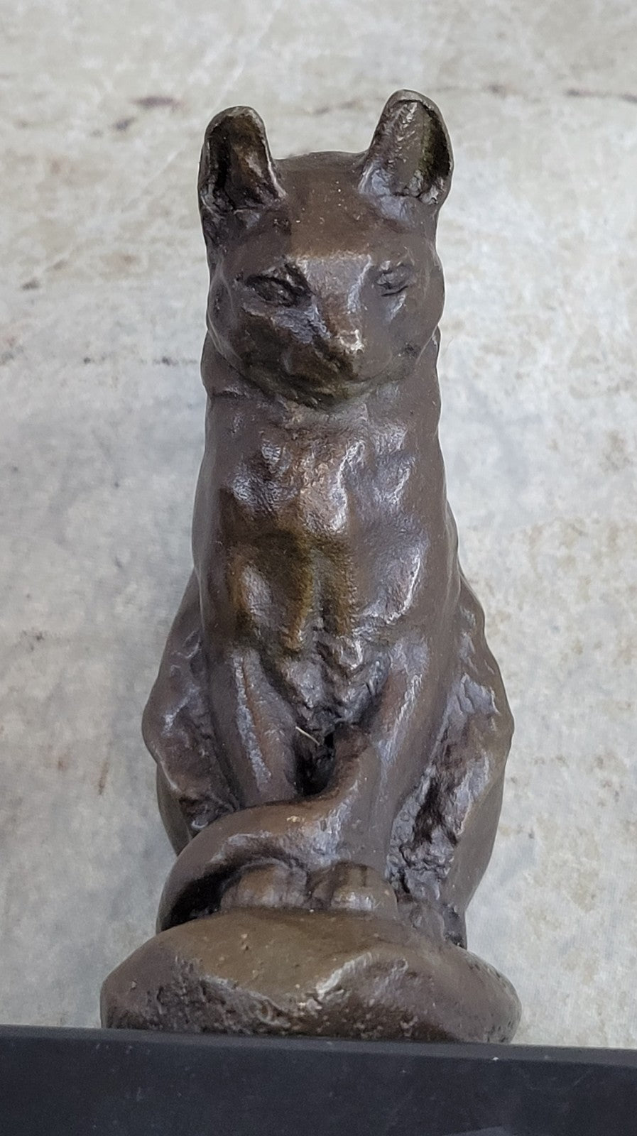 Handcrafted bronze sculpture SALE Decor Home Cast Hot Cat House Original Signed