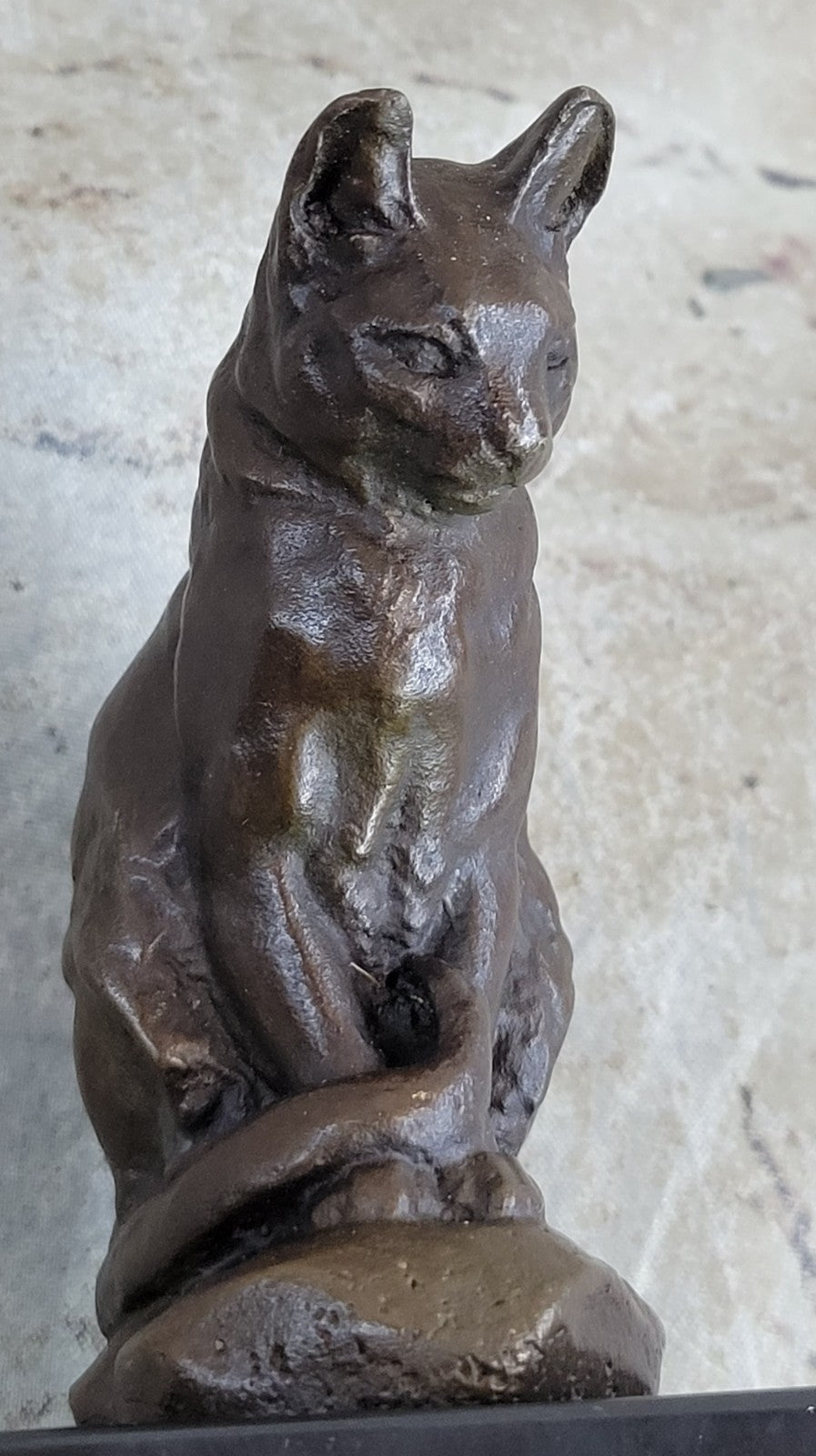 Handcrafted bronze sculpture SALE Decor Home Cast Hot Cat House Original Signed