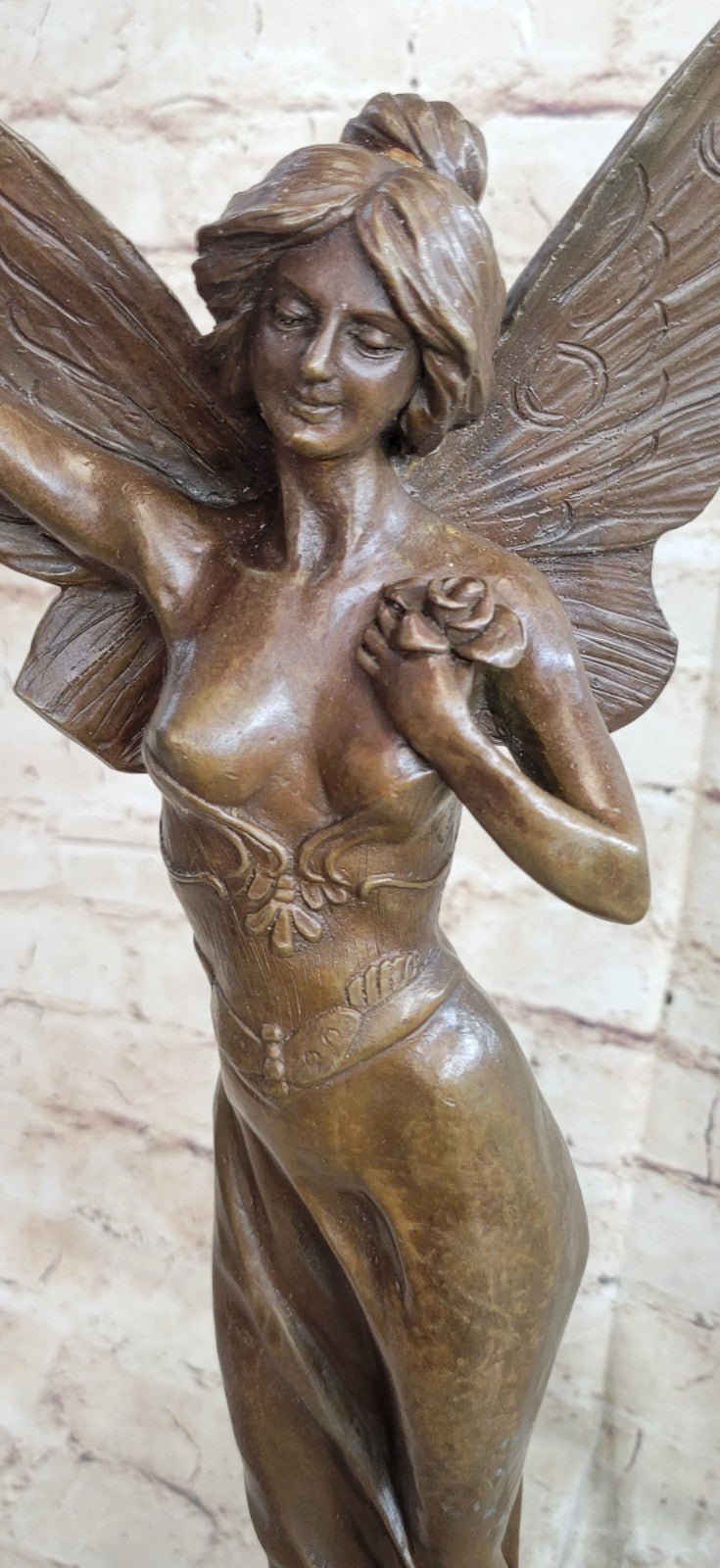 Handcrafted bronze sculpture SALE Angel Butterfly Fairy Reproduction Deco Art