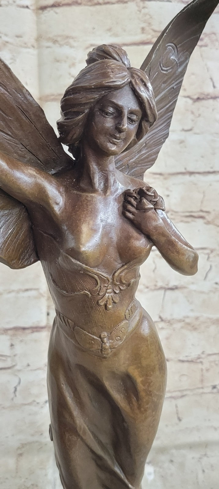Handcrafted bronze sculpture SALE Angel Butterfly Fairy Reproduction Deco Art