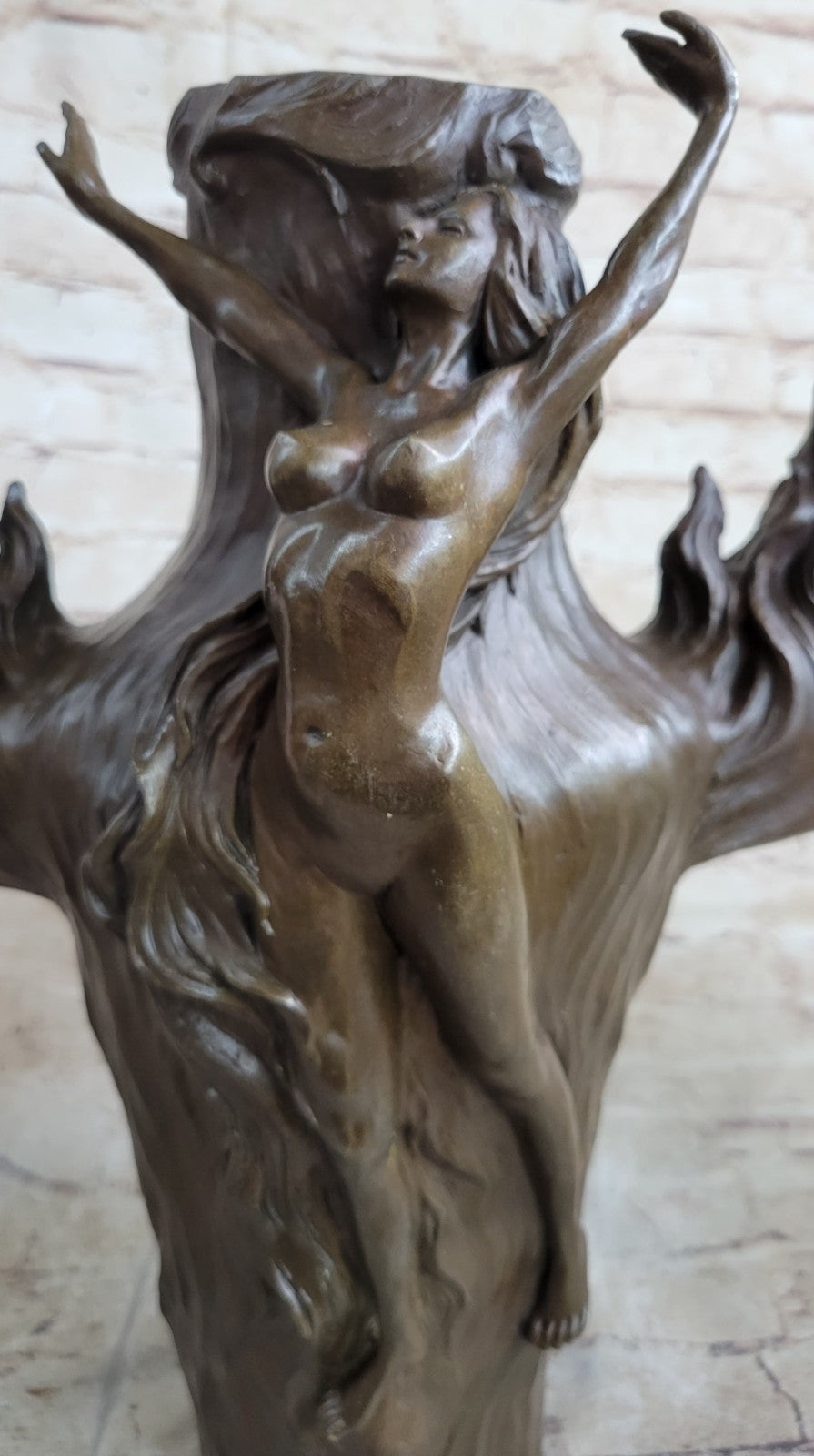Museum Quality DANCE VASE Louis Chalon French Artist Sculpture Nude Statue