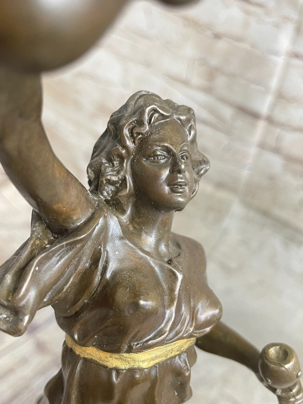 Grand Tour Bronze Bacchus Bacchante Nude Sculpture Marble Austrian Figurine