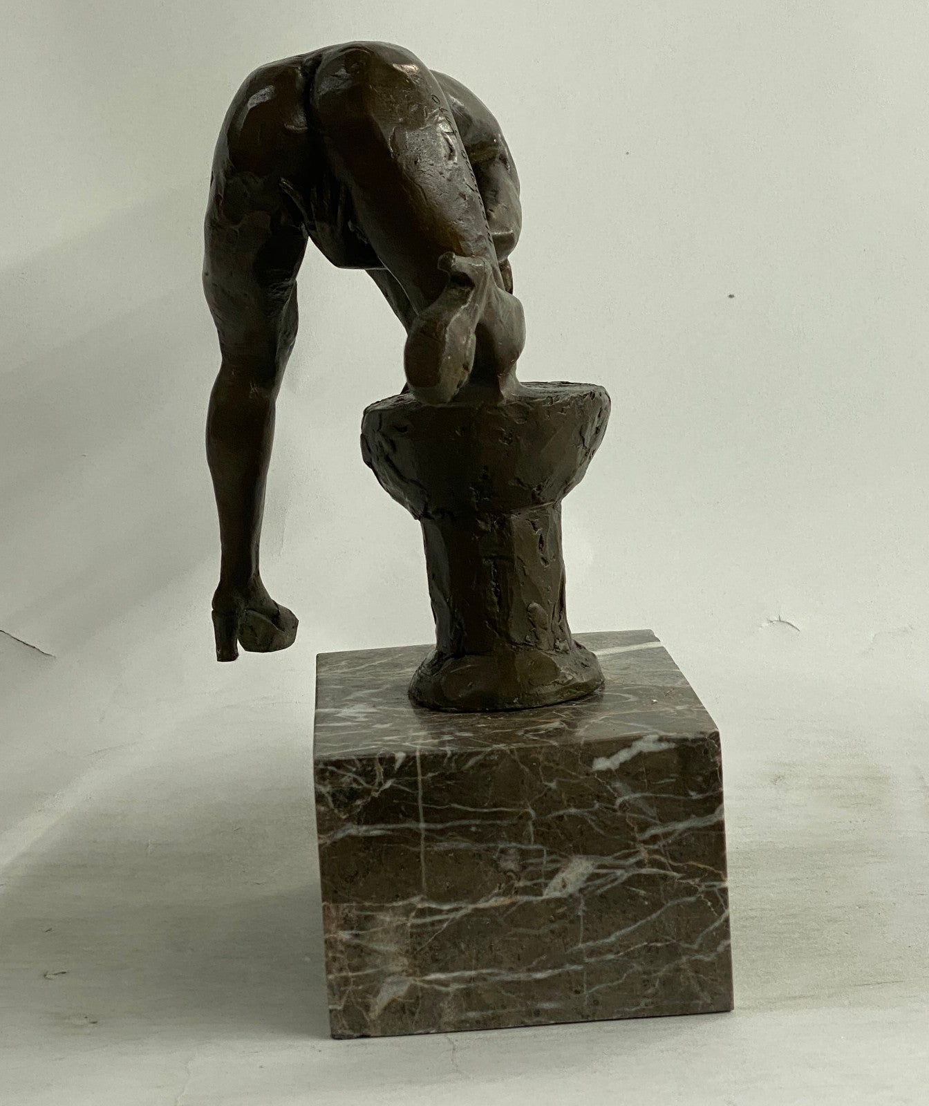 Art Deco Sculpture Nude Woman Girl Erotic Female Body Bronze Statue
