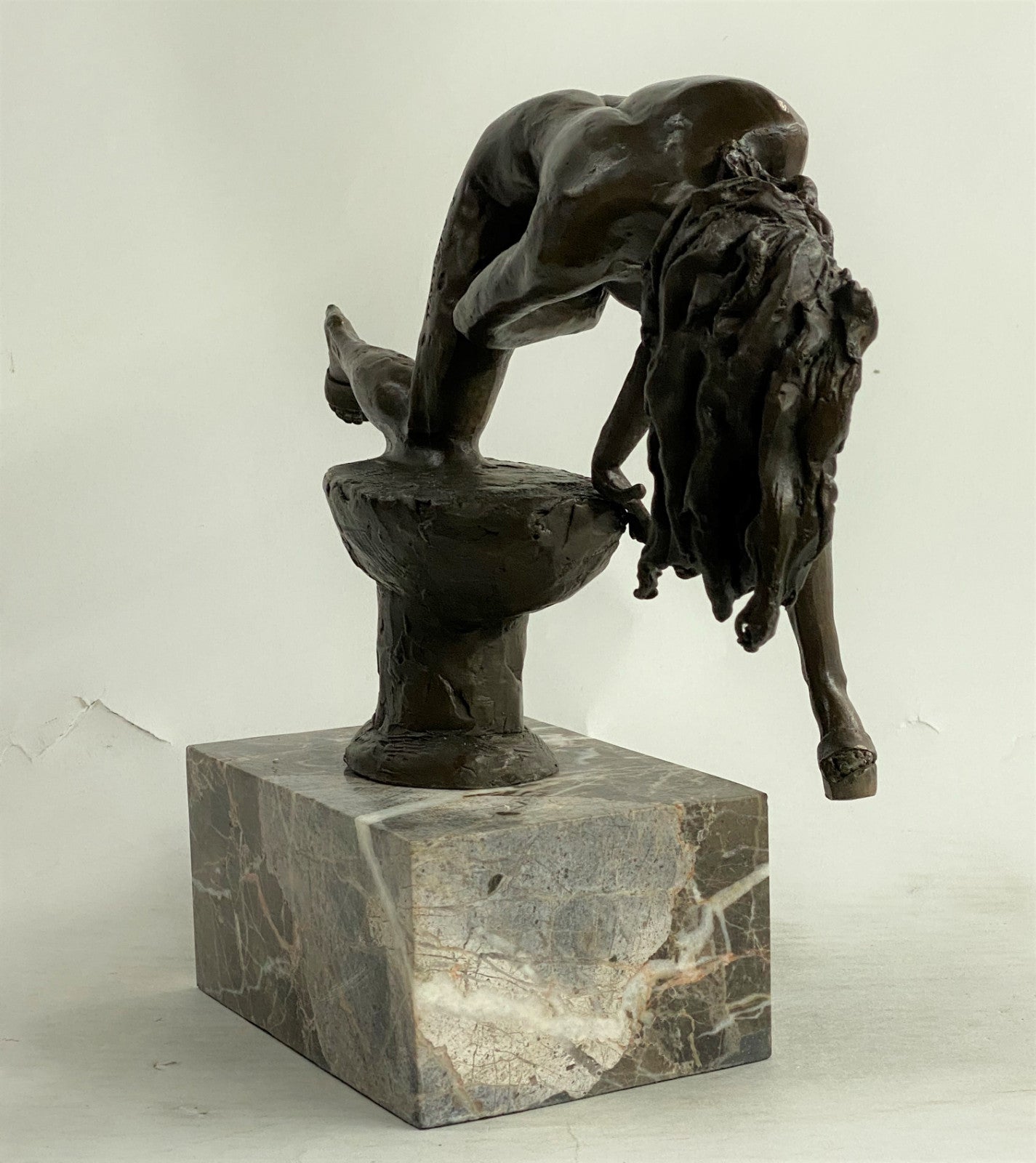 Art Deco Sculpture Nude Woman Girl Erotic Female Body Bronze Statue