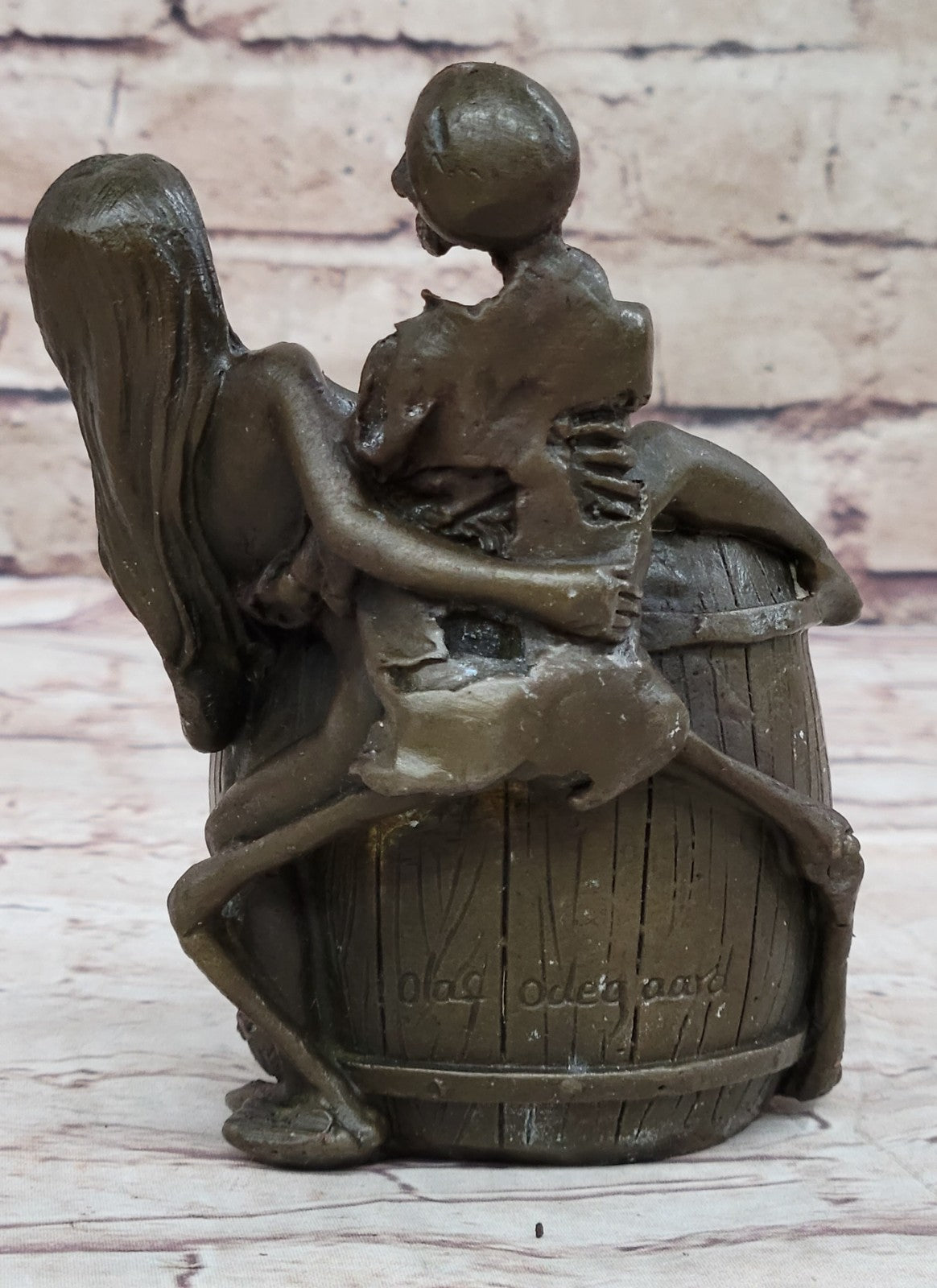 Nude Girl Brush Pot Pen Holder Pen Stand Bronze Sculpture Handcrafted Decor Gift