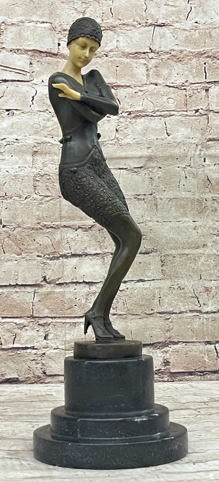 Art Nouveau Hot Cast Bronze and Artwork Exotic Erotic Dancer Sculpture Figure