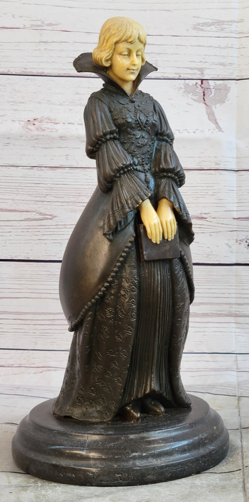 Arc Metal Jean French Lady Crusader Bronze Sculpture Statue Figurine Figure T