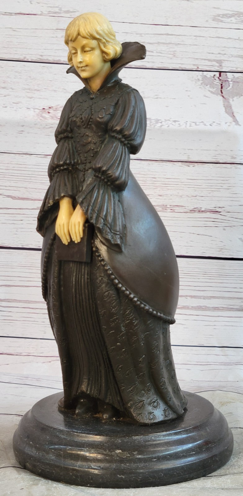 Arc Metal Jean French Lady Crusader Bronze Sculpture Statue Figurine Figure T