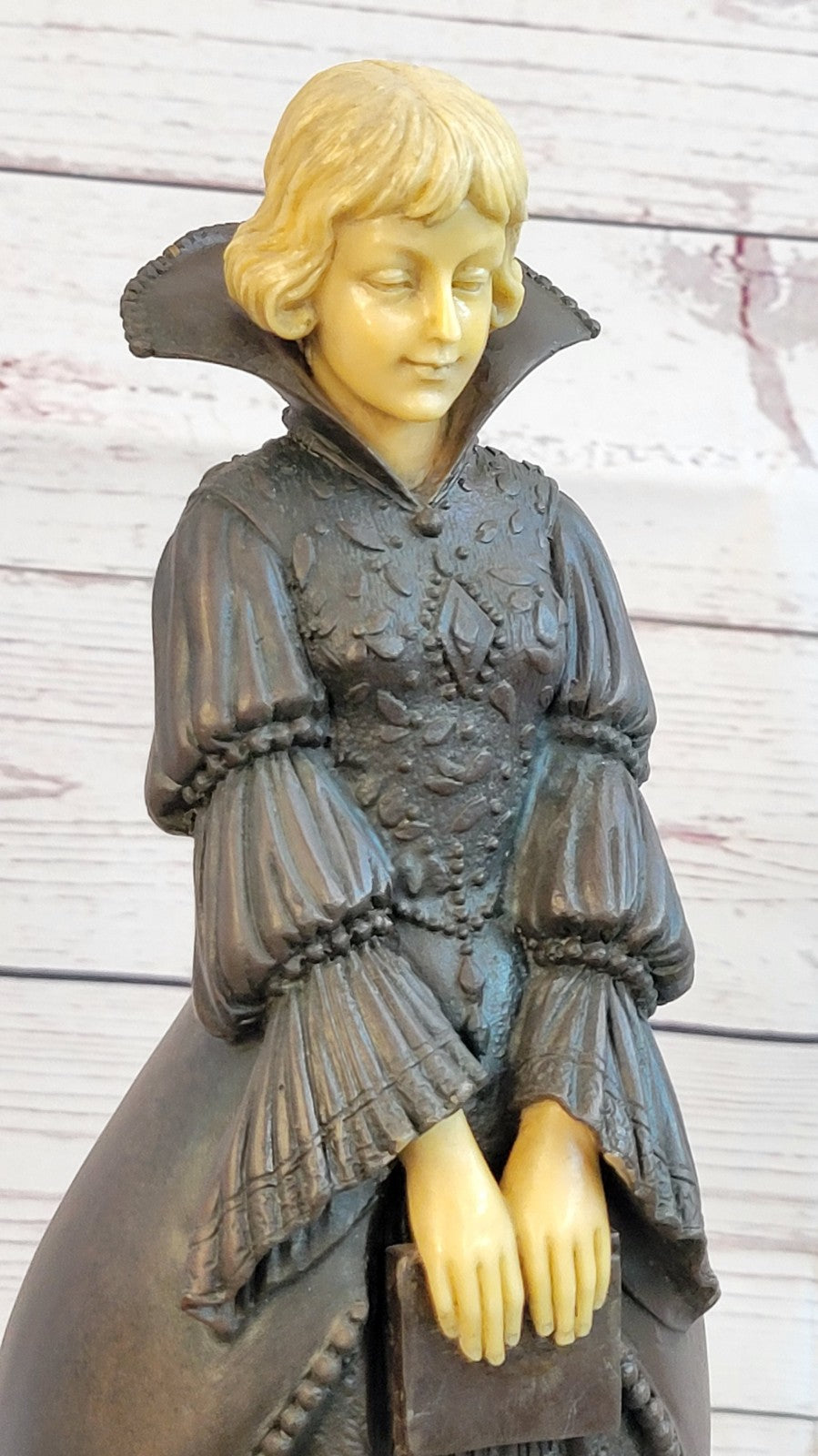 Arc Metal Jean French Lady Crusader Bronze Sculpture Statue Figurine Figure T
