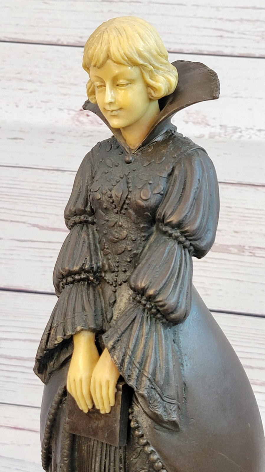 Arc Metal Jean French Lady Crusader Bronze Sculpture Statue Figurine Figure T