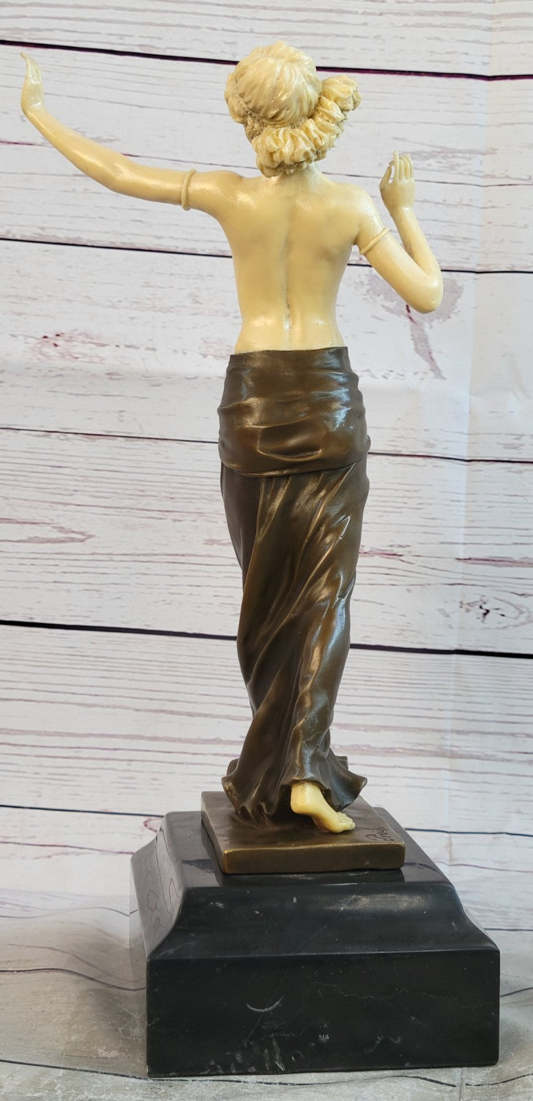 Combination of Real Bronze and Decor Sculpture Hot Cast Erotic Woman Figure