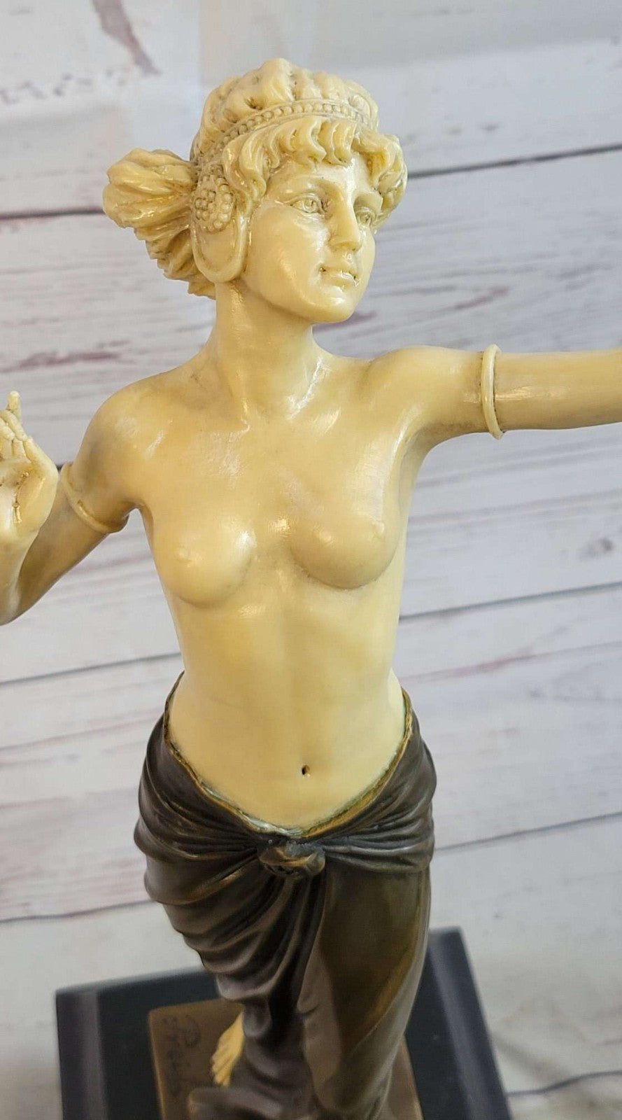 Combination of Real Bronze and Decor Sculpture Hot Cast Erotic Woman Figure