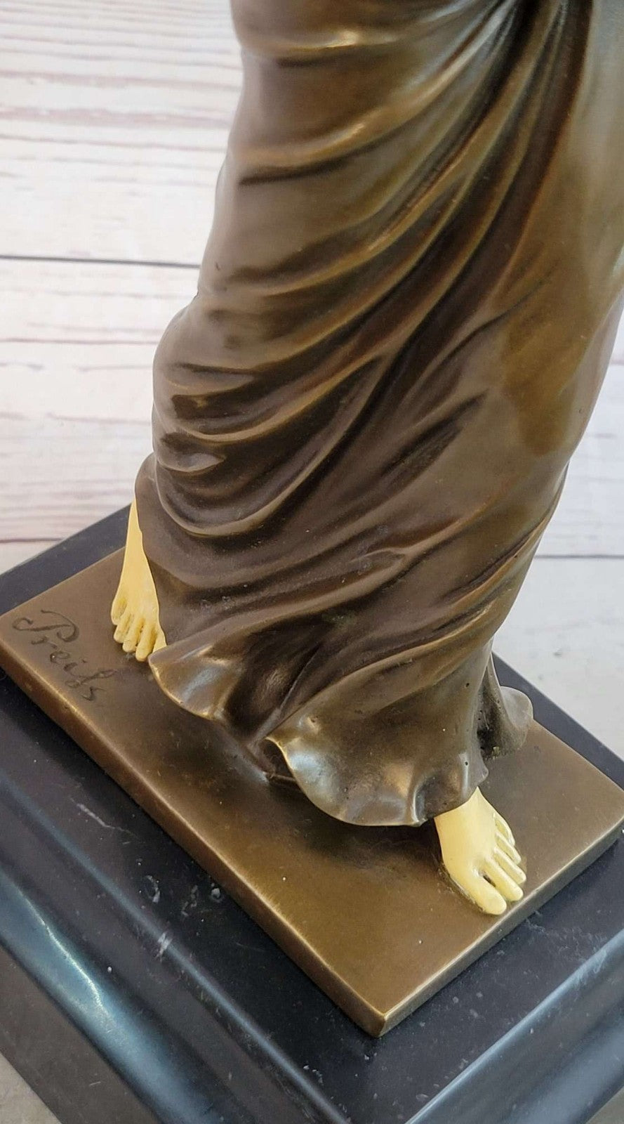 Combination of Real Bronze and Decor Sculpture Hot Cast Erotic Woman Figure