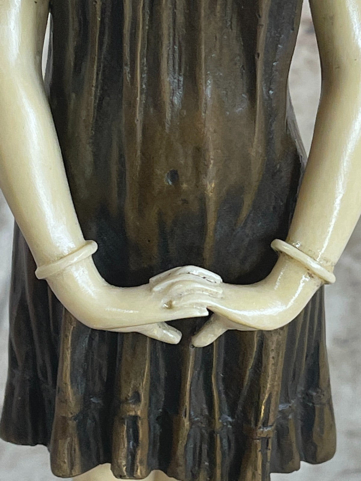 Victorian Girl" Pure American Bronze Statue Sculpture Inspired Gift Artwork