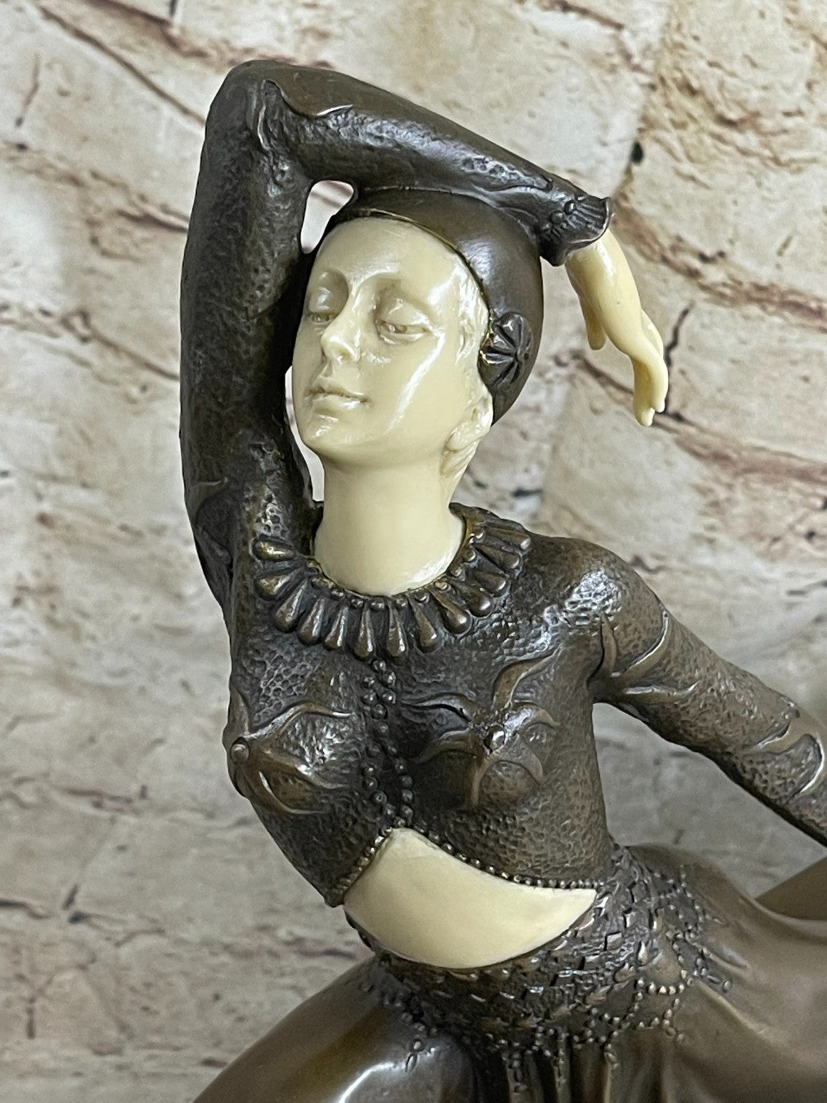 Bronze Modern Vintage Art Deco Sculpture Female Dancer Metal Statue