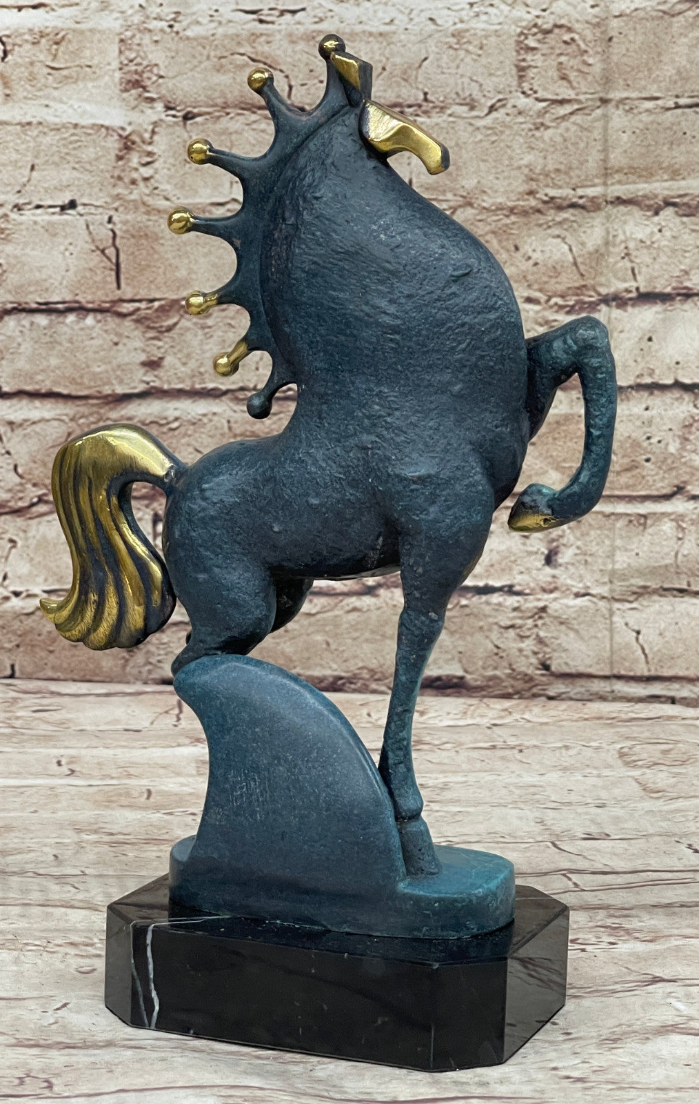 Artisanal Bronze Statue - Tang Horse Reflections by Miguel Lopez Sale