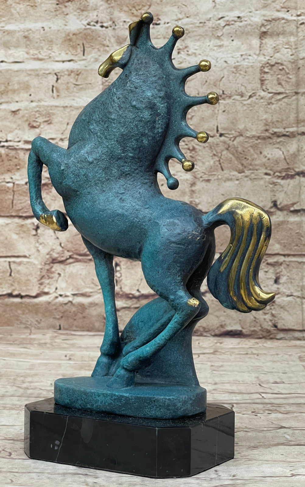 Artisanal Bronze Statue - Tang Horse Reflections by Miguel Lopez Sale