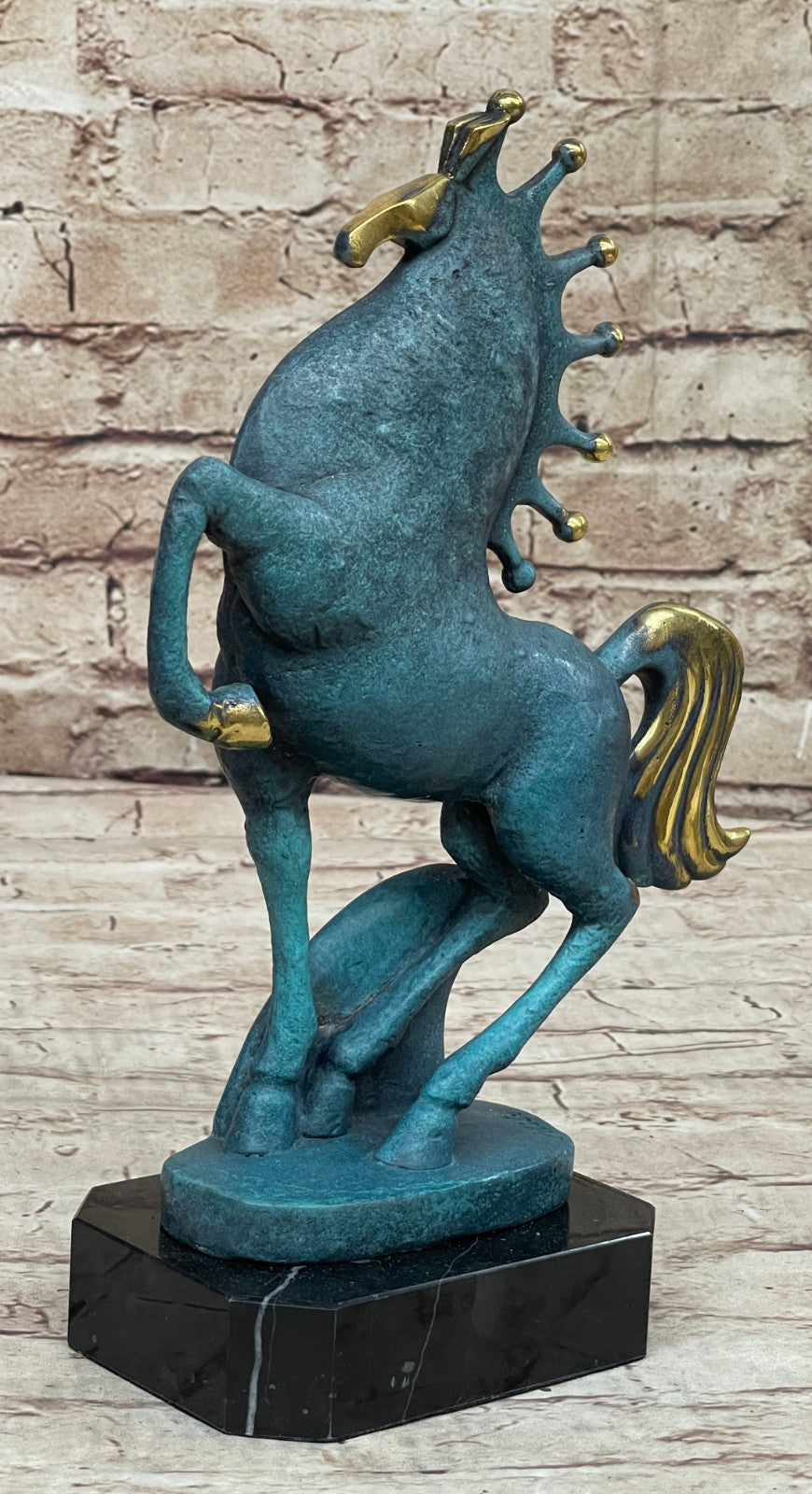 Artisanal Bronze Statue - Tang Horse Reflections by Miguel Lopez Sale
