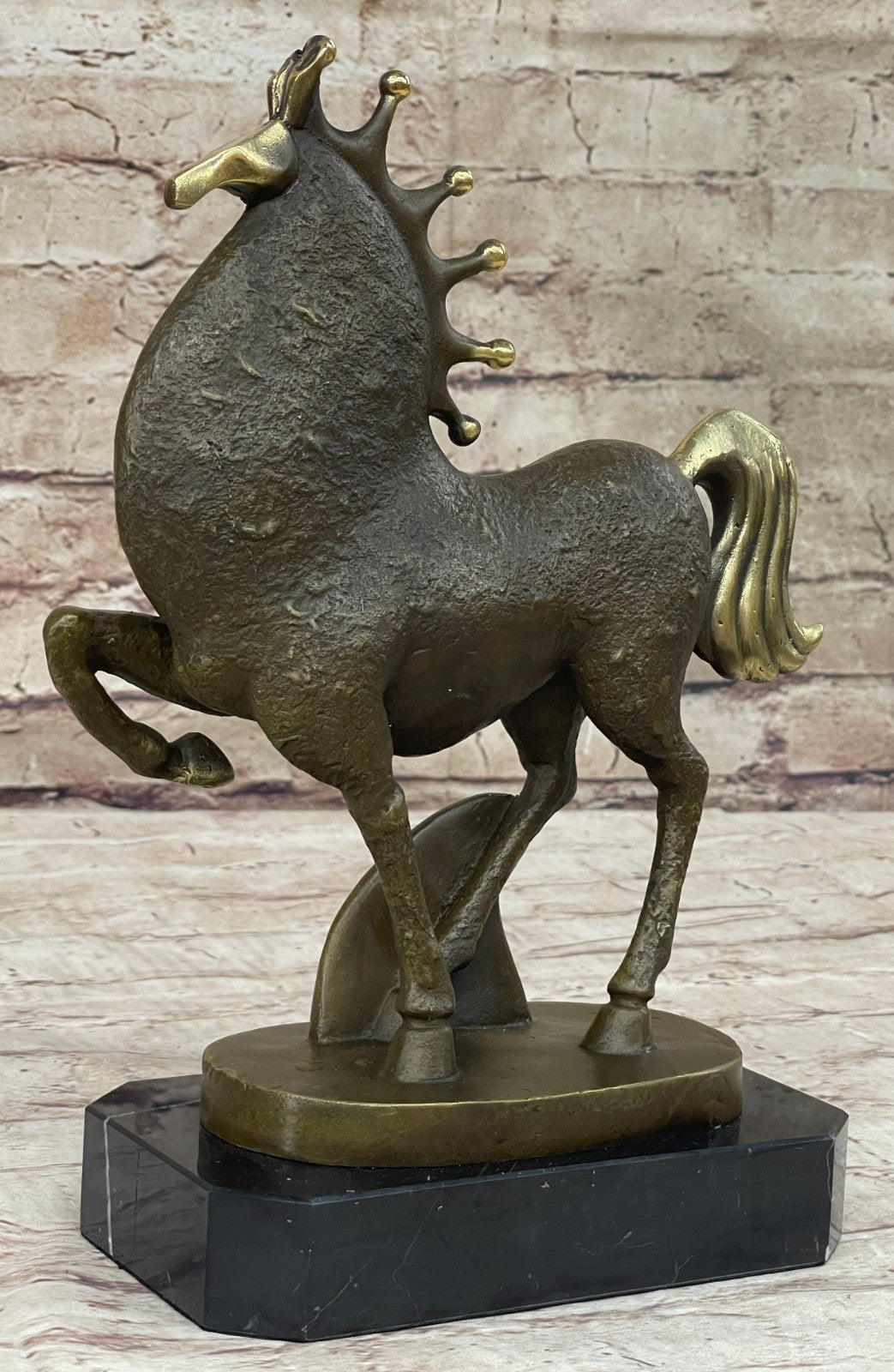 Abstract Horse Bronze Statue by Milo Mid Century Collectible Handcrafted Sculpture