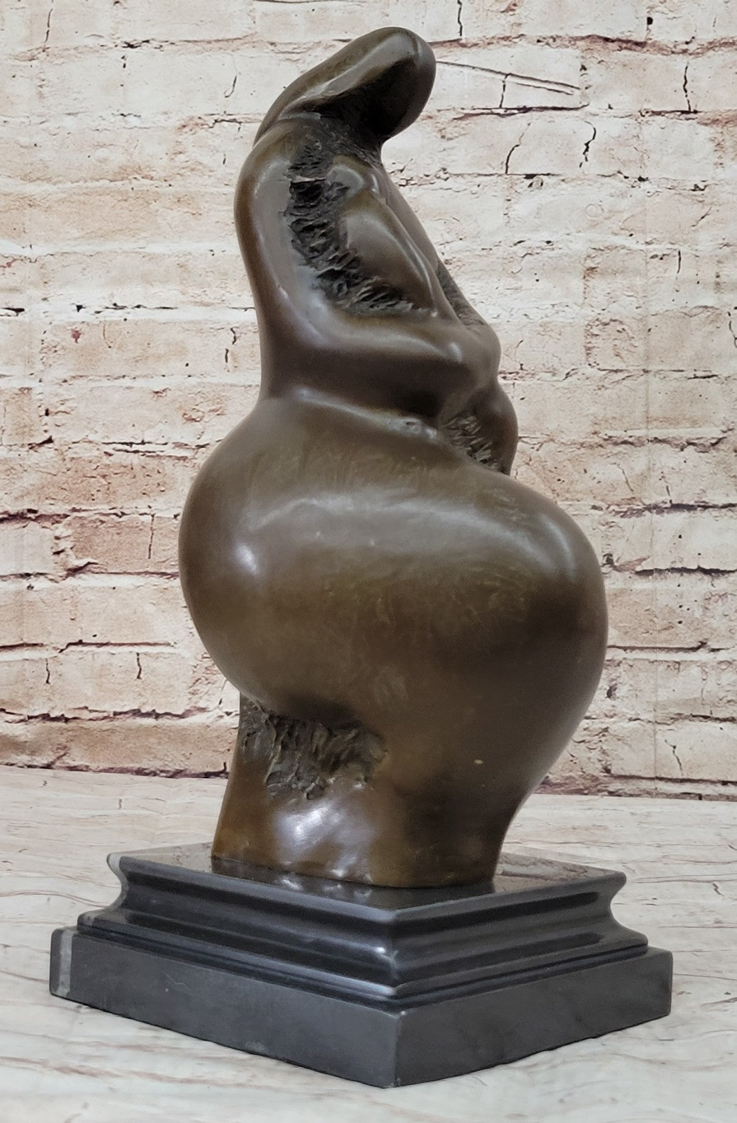 Hand Made Modern Style Mother and Child Bronze Statue, Botero Artwork, Lost Wax Method