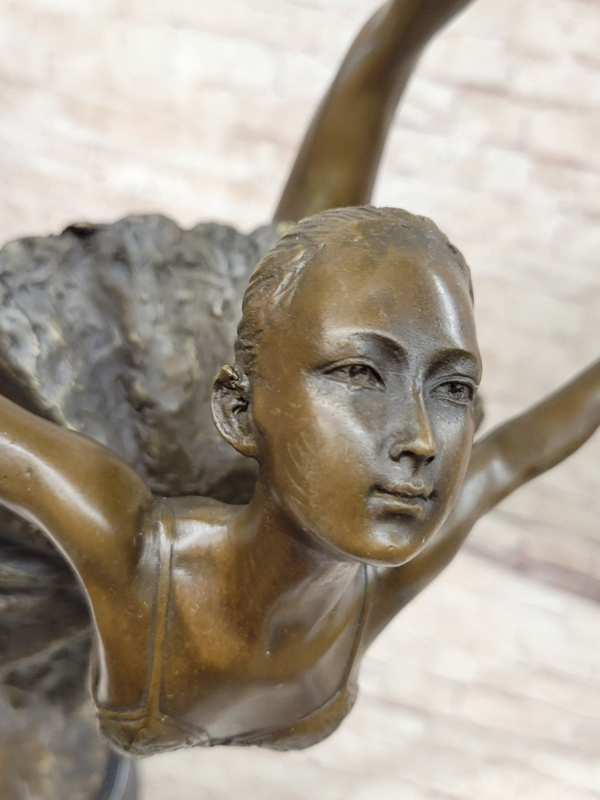 Extra Large Bronze Ballerina Sculpture - Fine Art for Home Office Decor
