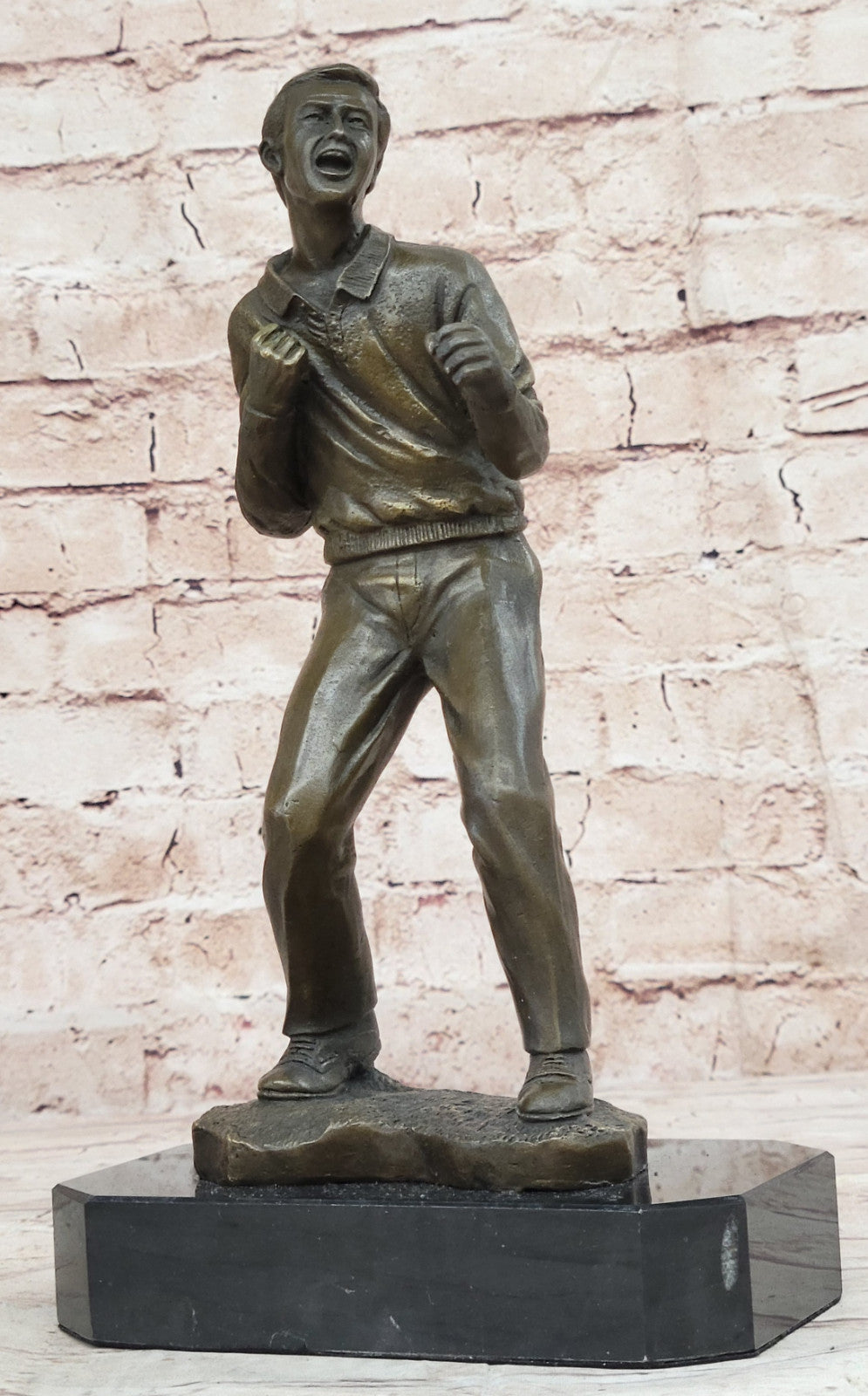 Lost Wax Method Bronze Statue by Evan Stone, Asian Street Fighter