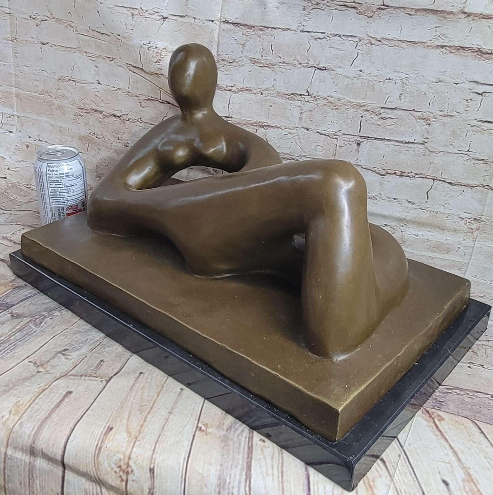 Hot Cast Bronze Statue by Henry Moore: Abstract Woman, Collector`s Edition Sale