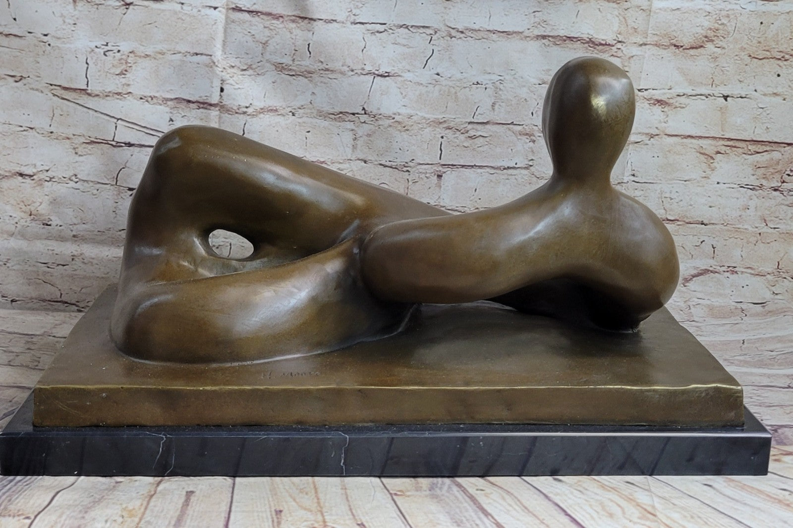 Hot Cast Bronze Statue by Henry Moore: Abstract Woman, Collector`s Edition Sale