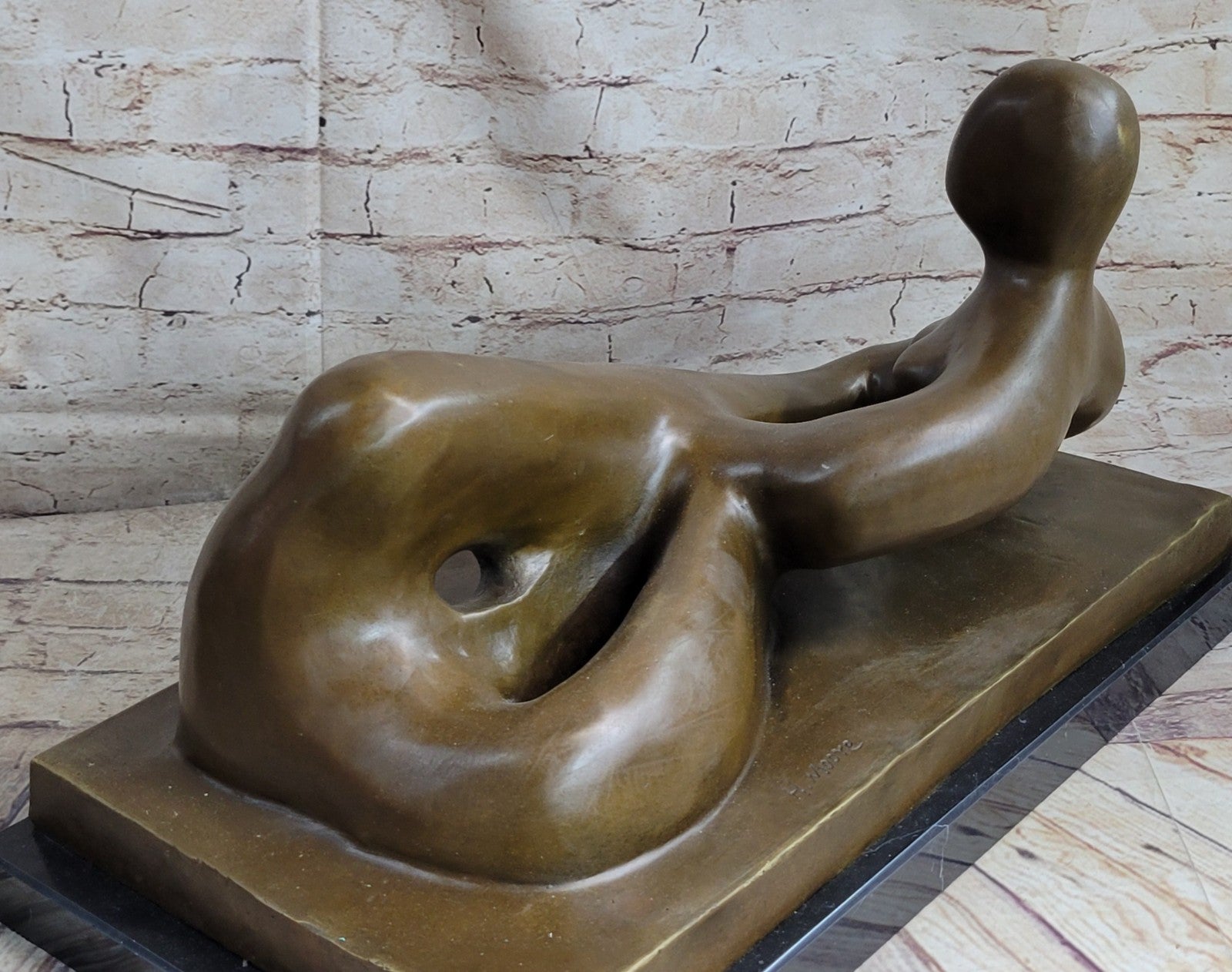 Hot Cast Bronze Statue by Henry Moore: Abstract Woman, Collector`s Edition Sale